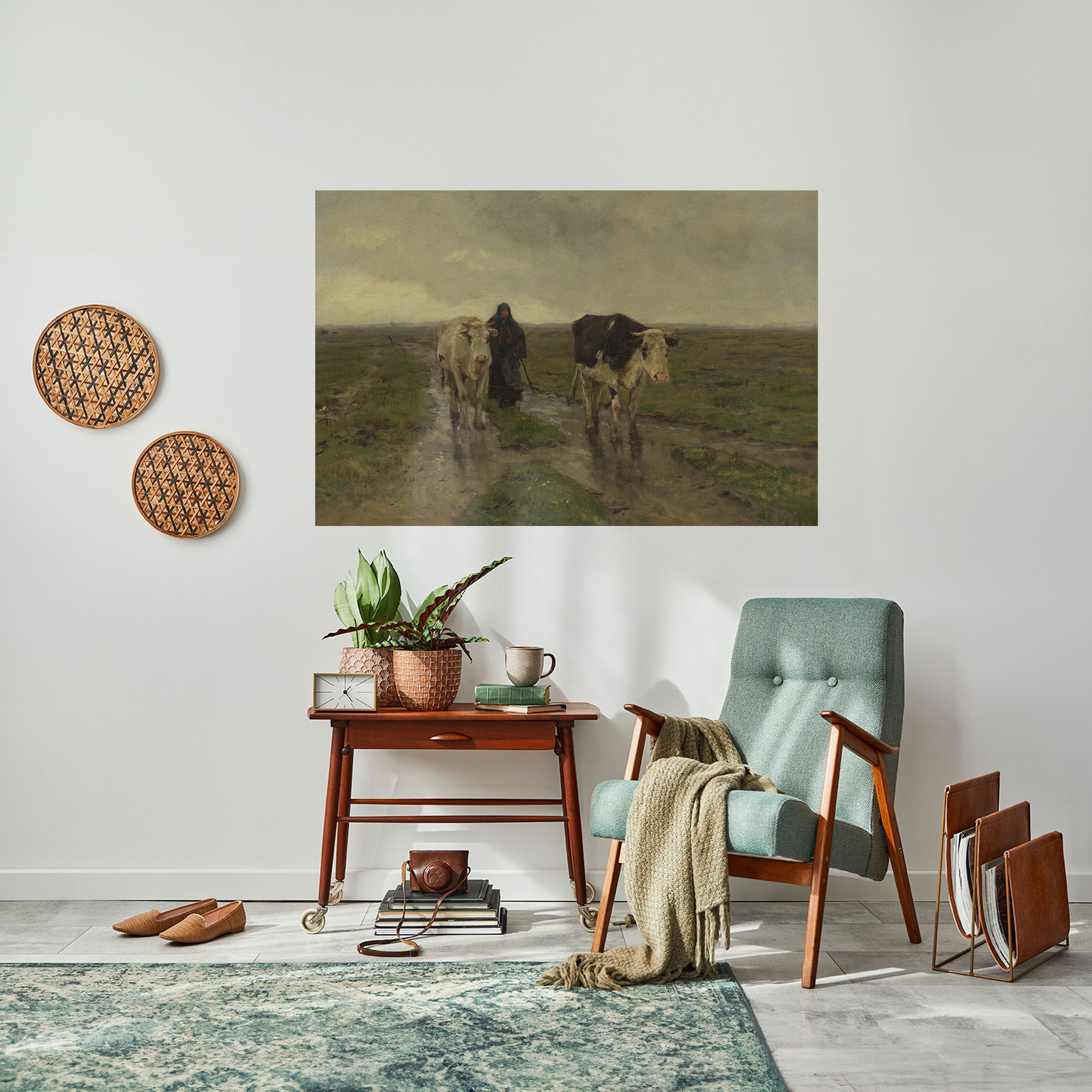 Affiche horizontale autocollante « RÉFLÉCHISSEMENTS DE PLUIE »