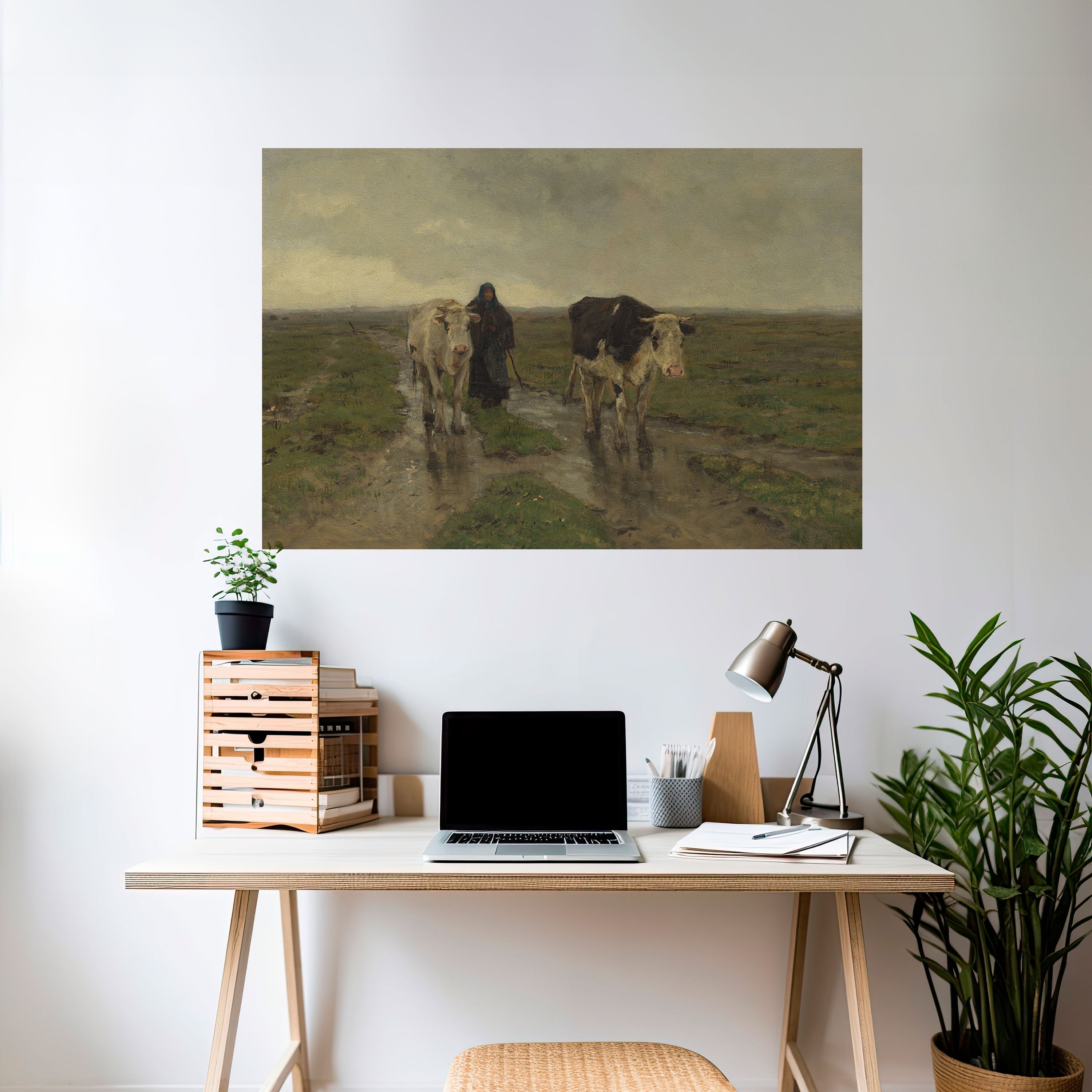 Affiche horizontale autocollante « RÉFLÉCHISSEMENTS DE PLUIE »