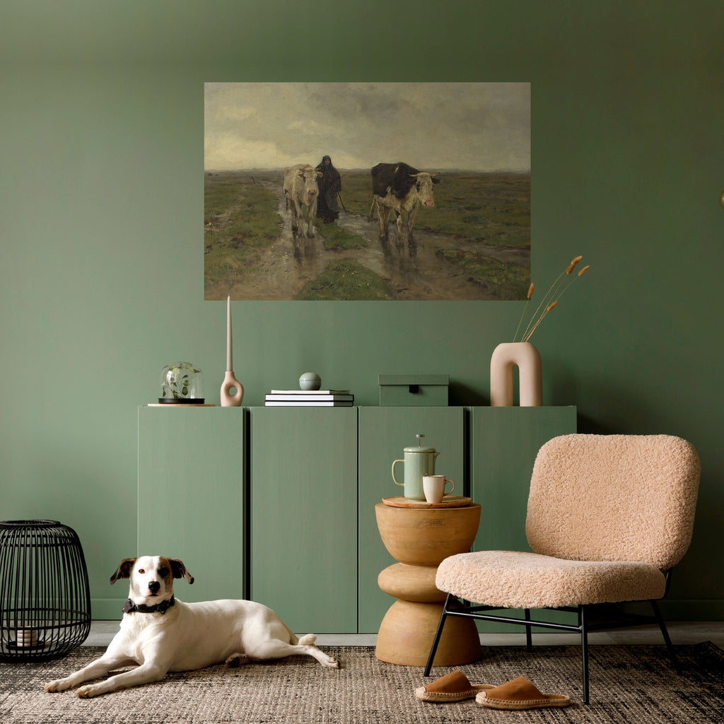 Affiche horizontale autocollante « RÉFLÉCHISSEMENTS DE PLUIE »