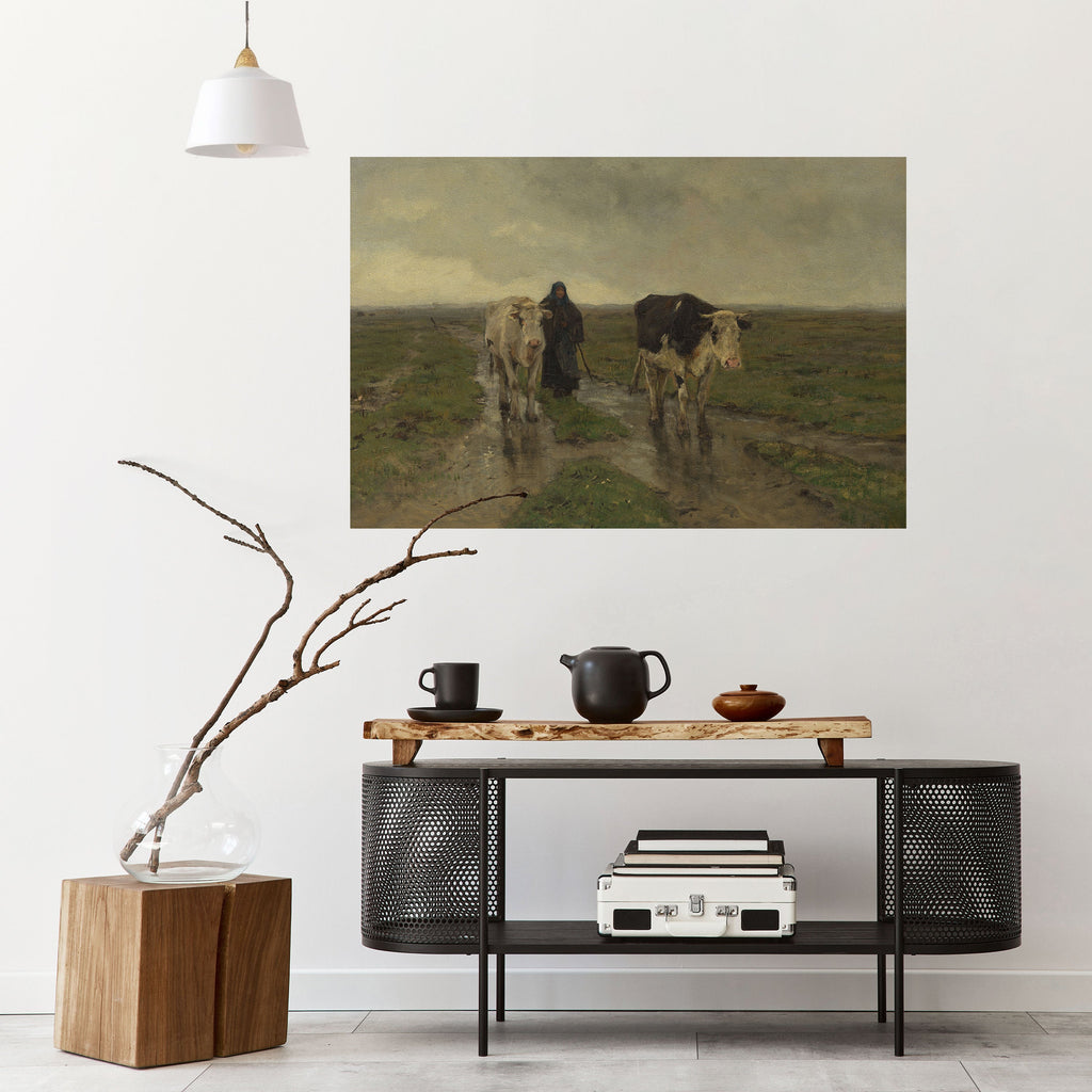 Affiche horizontale autocollante « RÉFLÉCHISSEMENTS DE PLUIE »