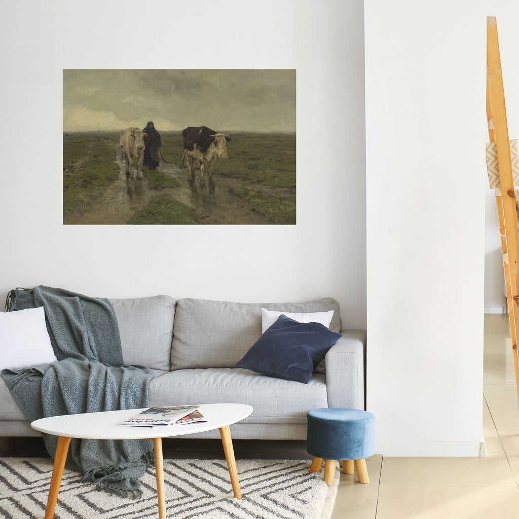 Affiche horizontale autocollante « RÉFLÉCHISSEMENTS DE PLUIE »