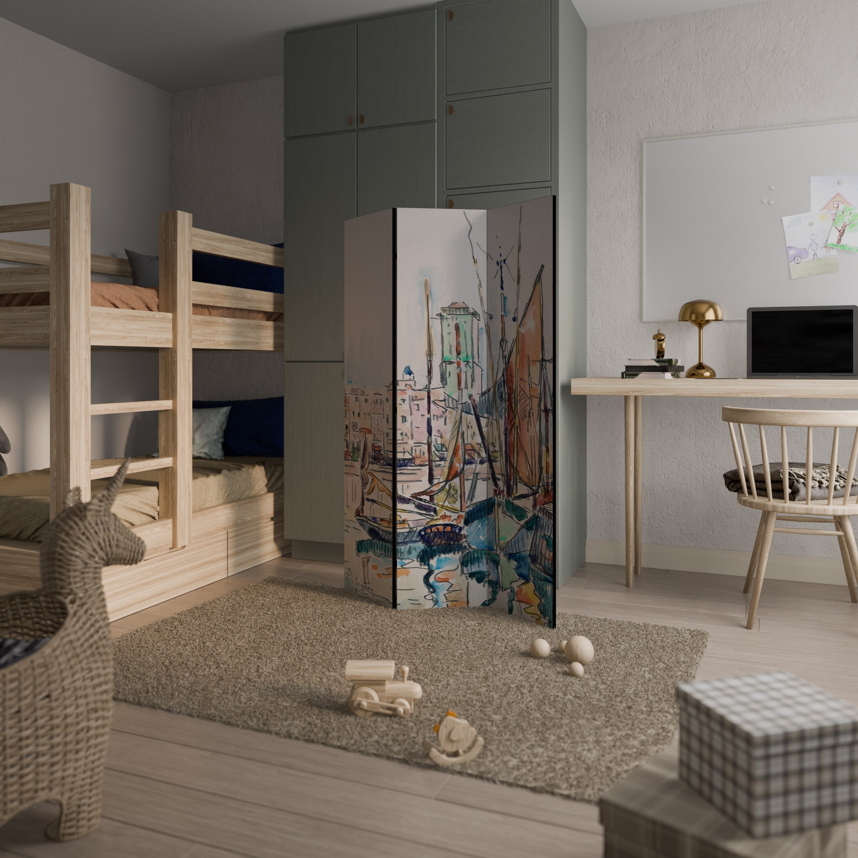 Paravent décoratif à 3 panneaux LA ROCHELLE