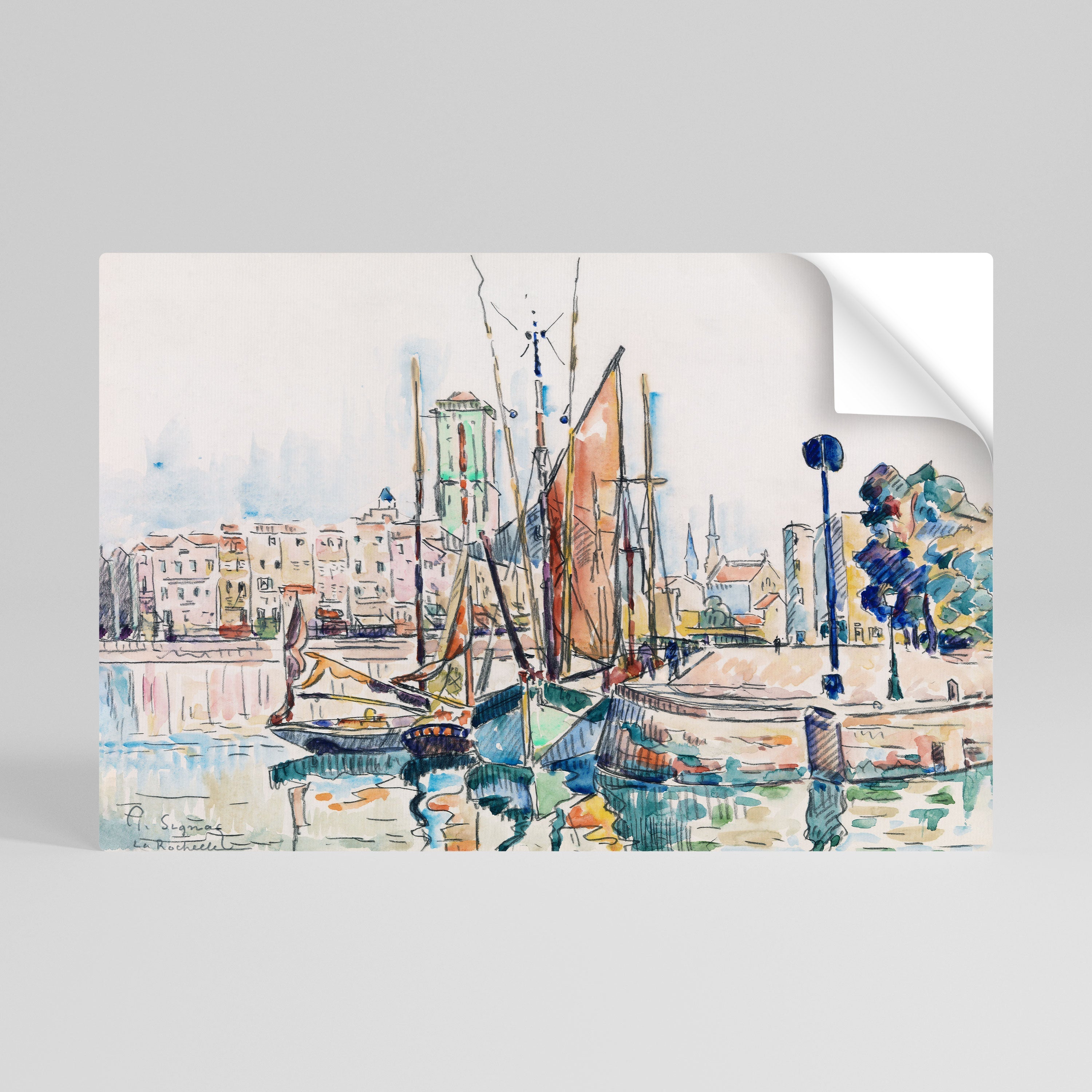 Affiche horizontale autocollante LA ROCHELLE