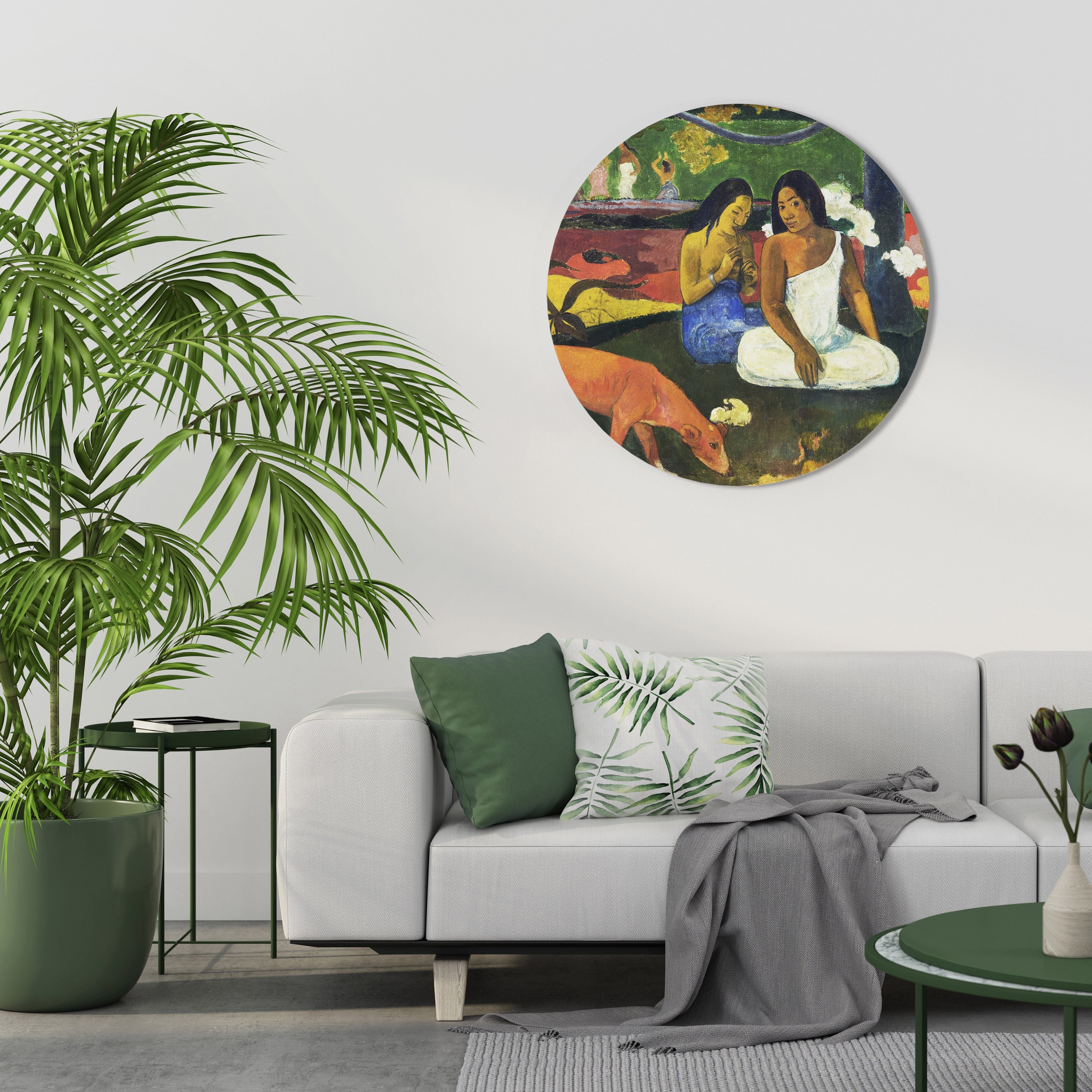 AREAREA DE GAUGUIN Art mural rond