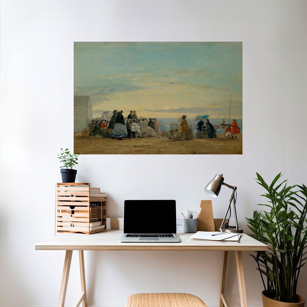 Affiche horizontale autocollante « MOMENTS CÔTIERS CHARMANTS »