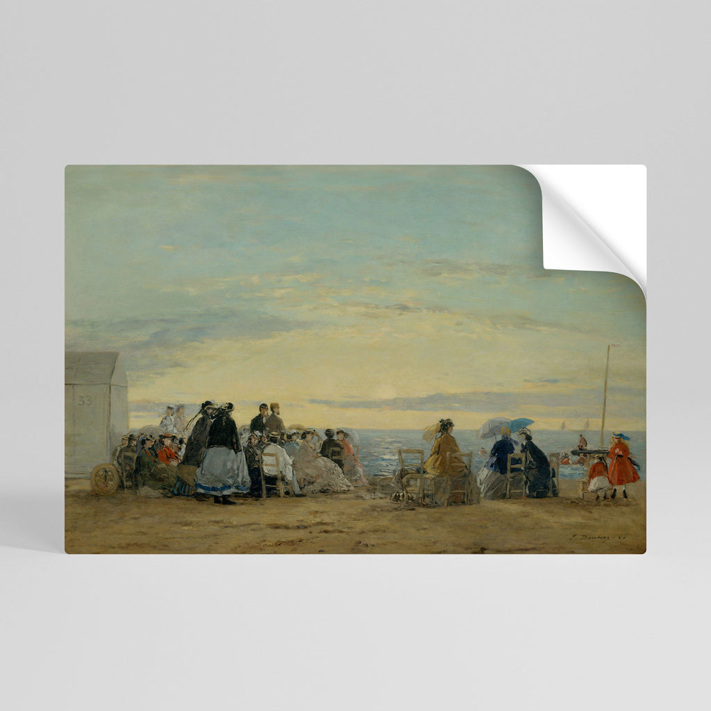 Affiche horizontale autocollante « MOMENTS CÔTIERS CHARMANTS »