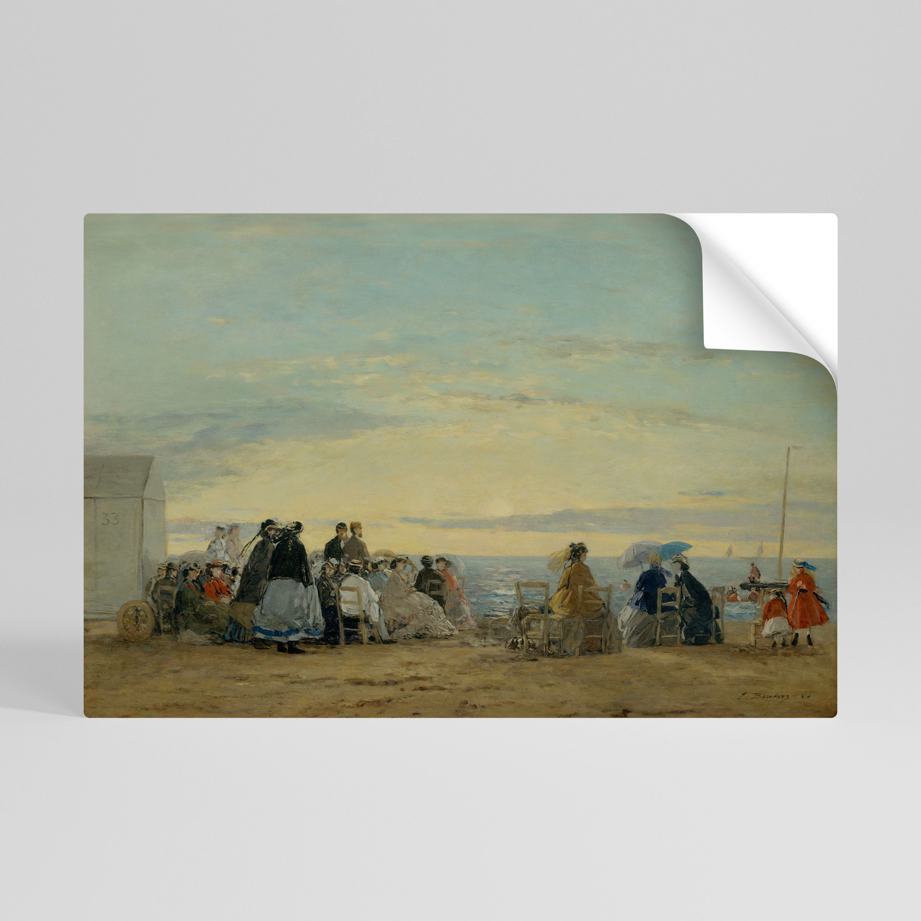 Affiche horizontale autocollante « MOMENTS CÔTIERS CHARMANTS »