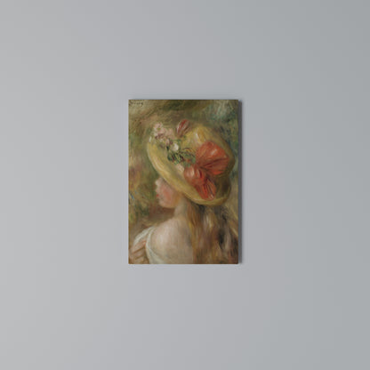 HAT OF PETALS Vertical Canvas Print