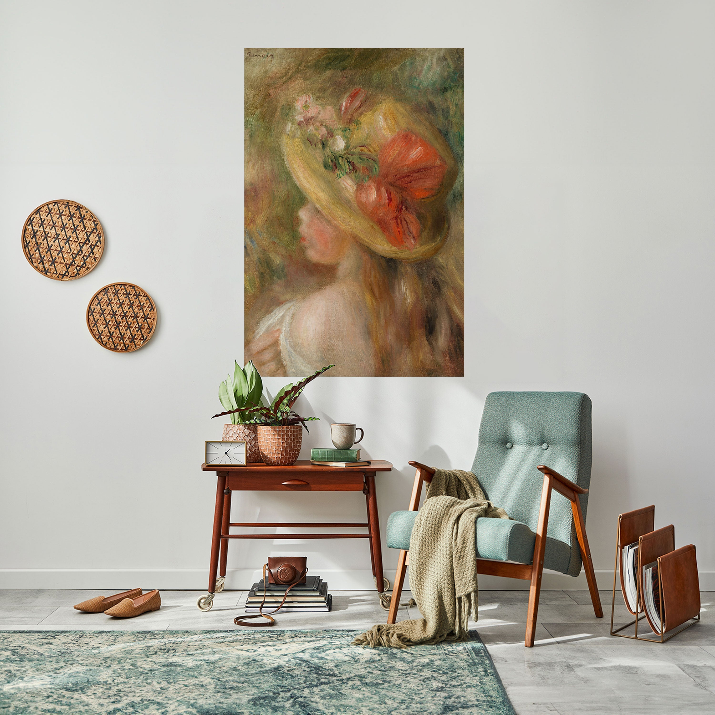 Affiche verticale autocollante « Chapeau de pétales »