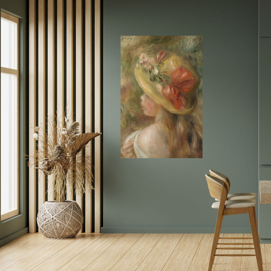 Affiche verticale autocollante « Chapeau de pétales »