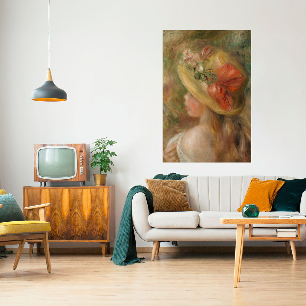 Affiche verticale autocollante « Chapeau de pétales »