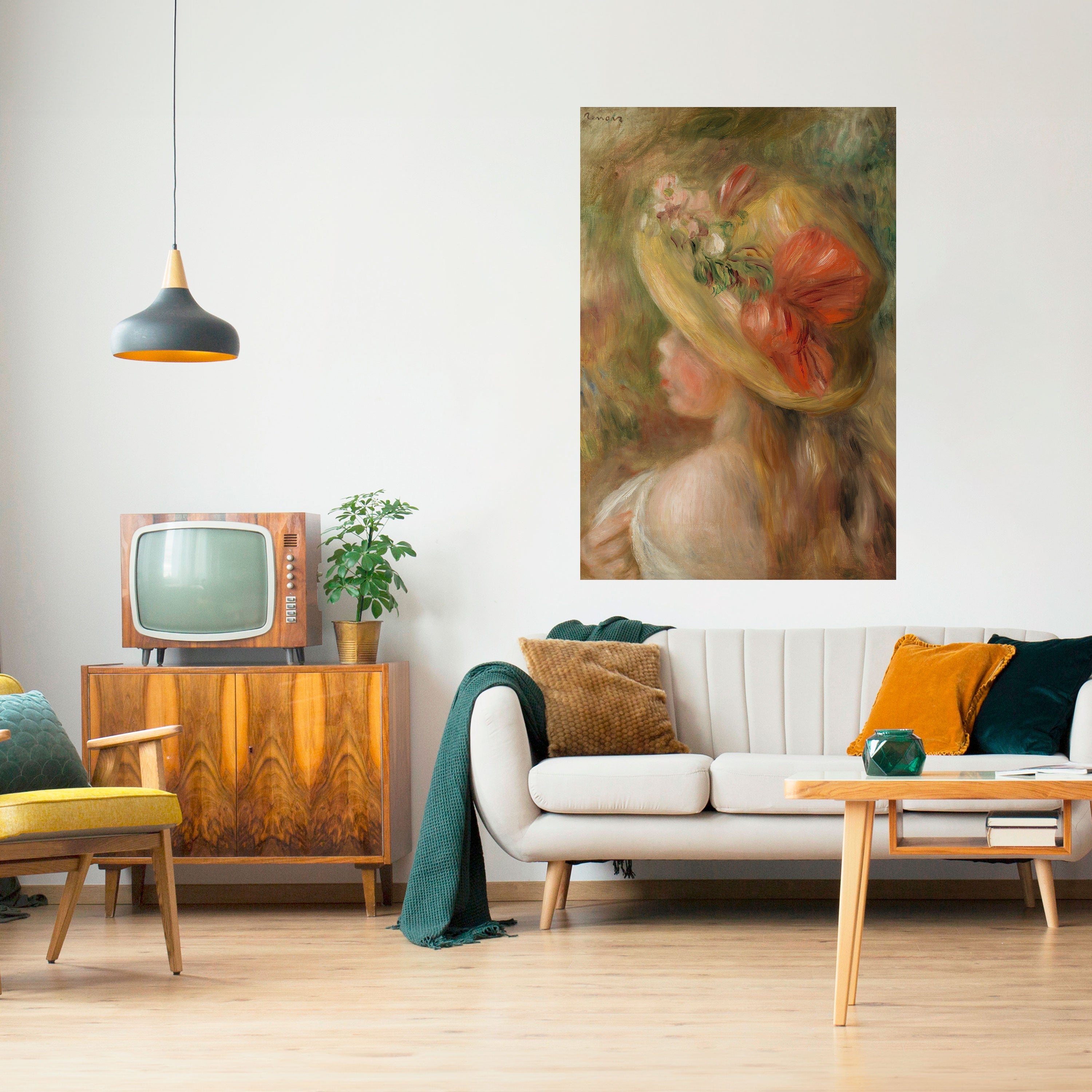 Affiche verticale autocollante « Chapeau de pétales »