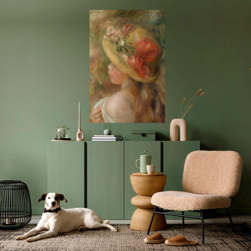 Affiche verticale autocollante « Chapeau de pétales »