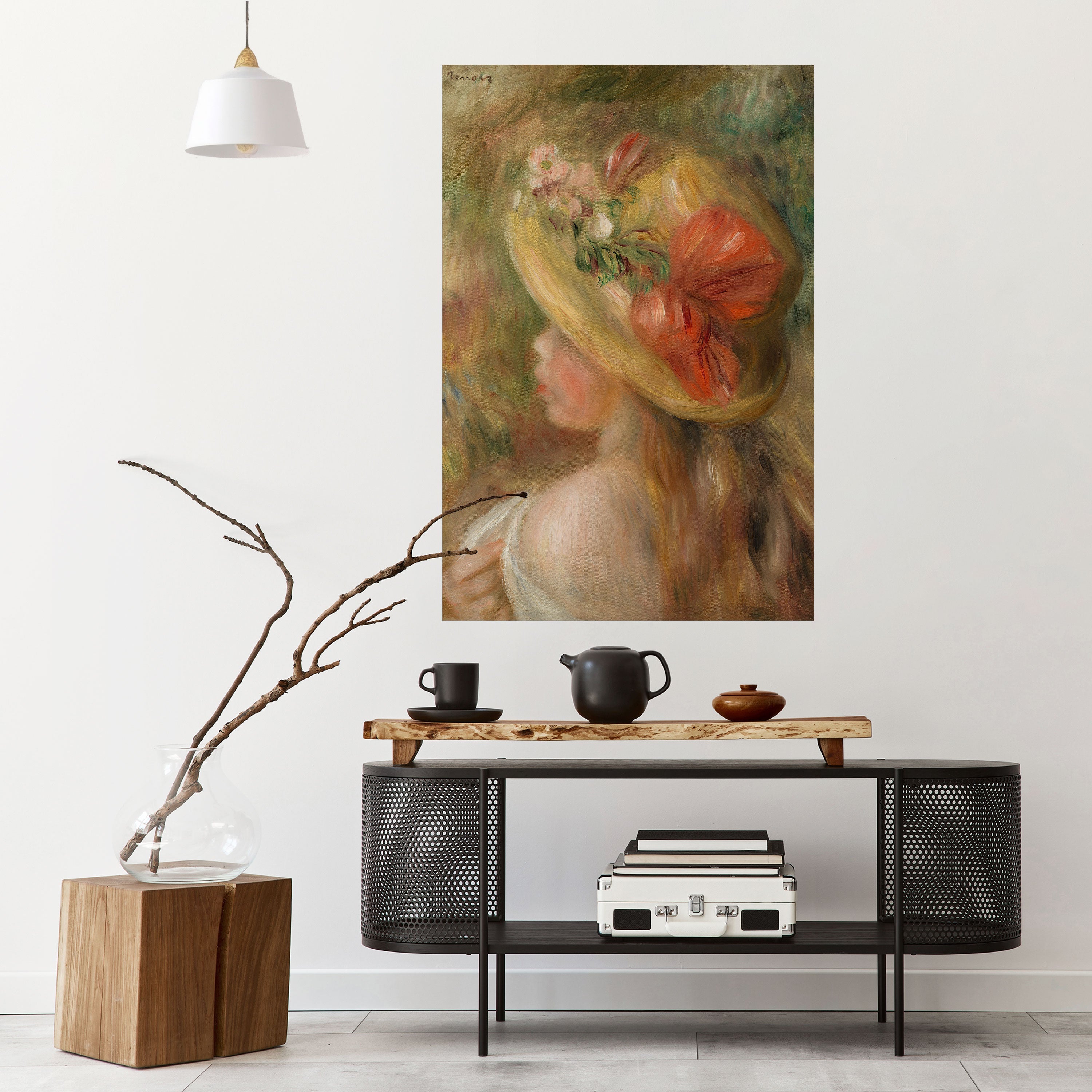 Affiche verticale autocollante « Chapeau de pétales »