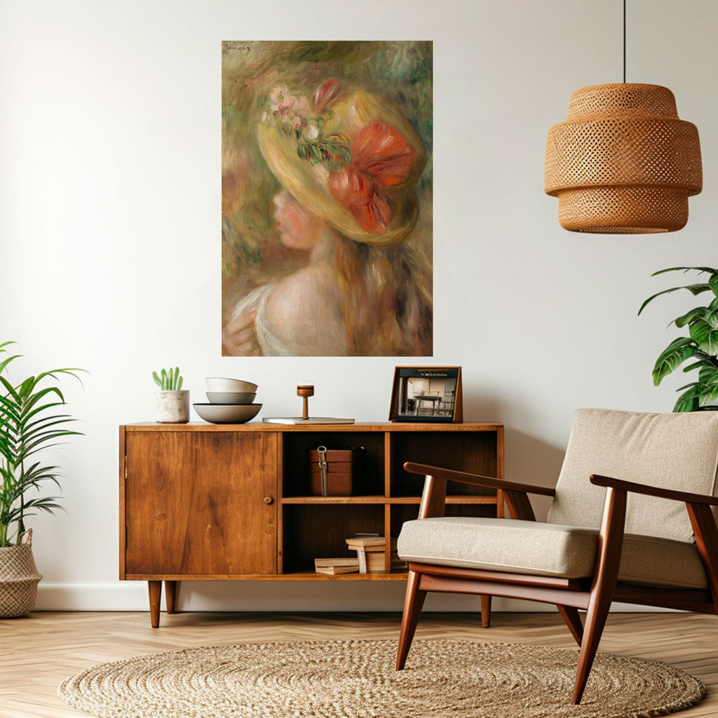 Affiche verticale autocollante « Chapeau de pétales »