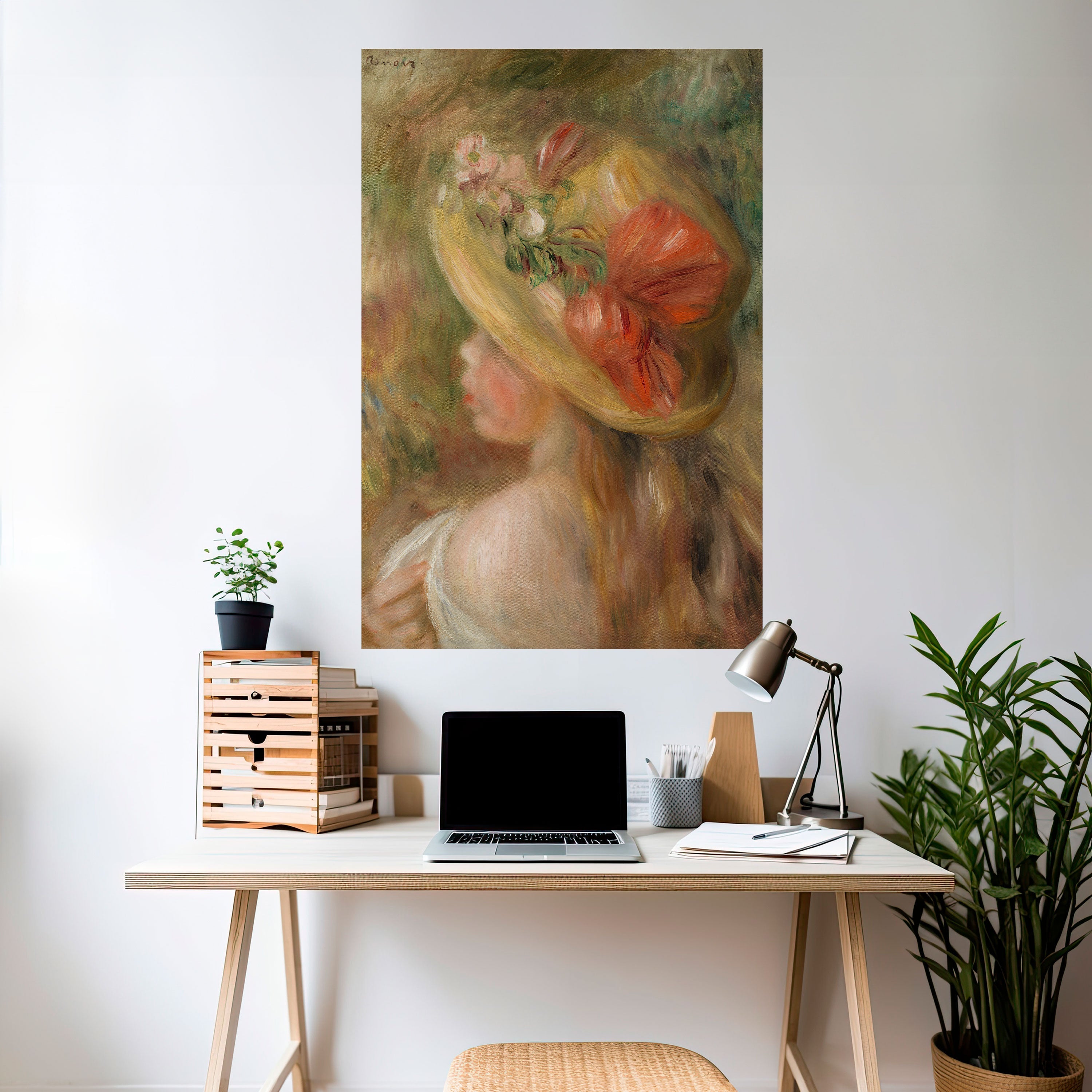 Affiche verticale autocollante « Chapeau de pétales »