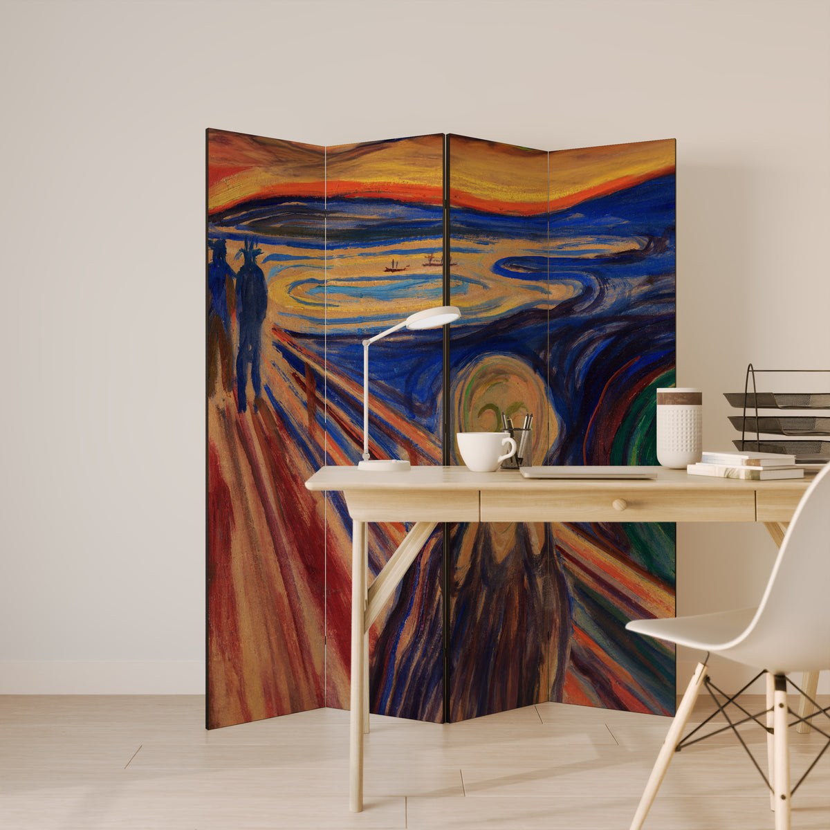 THE SCREAM 4-Panel Room Divider
