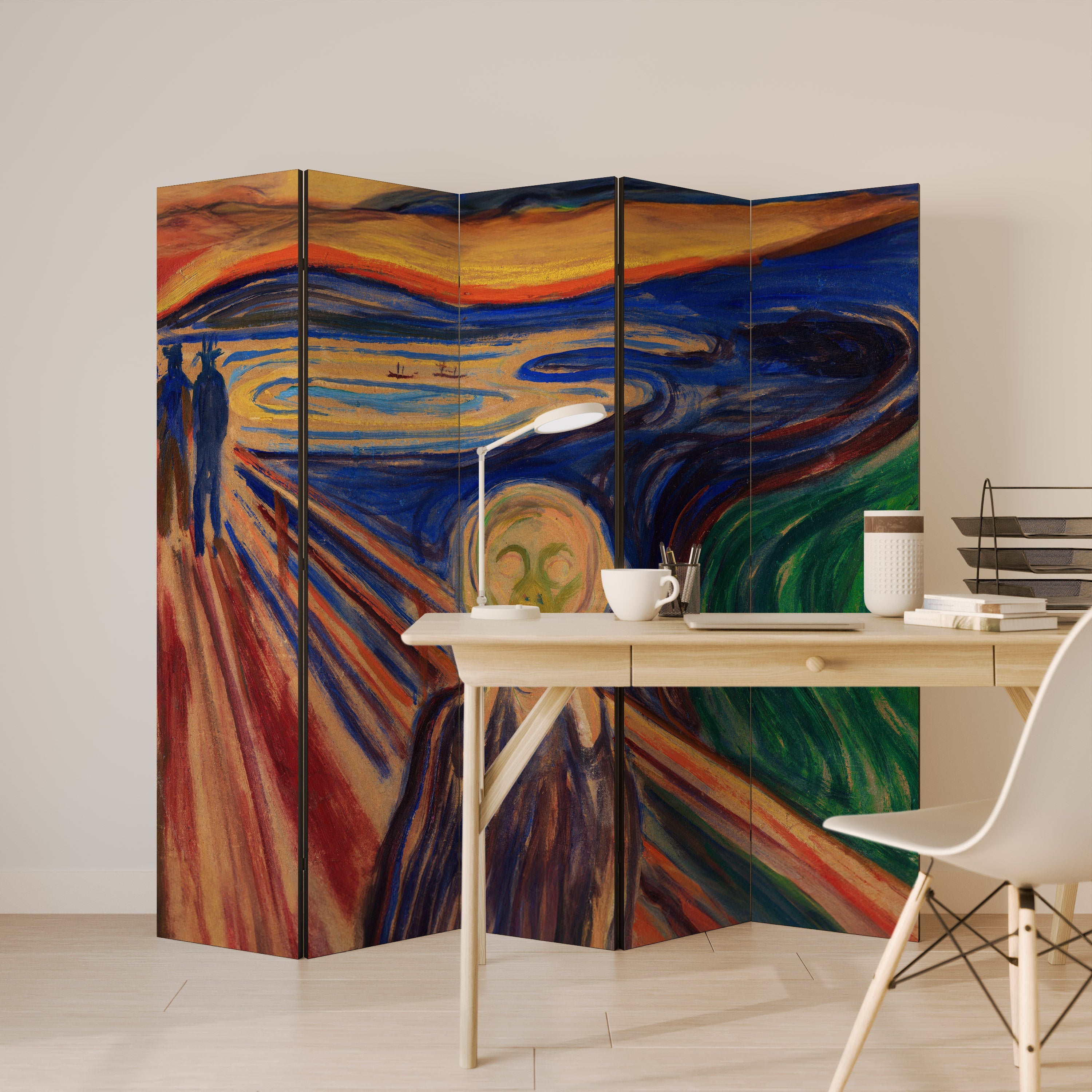 THE SCREAM Decorative 5-Panel Room Divider