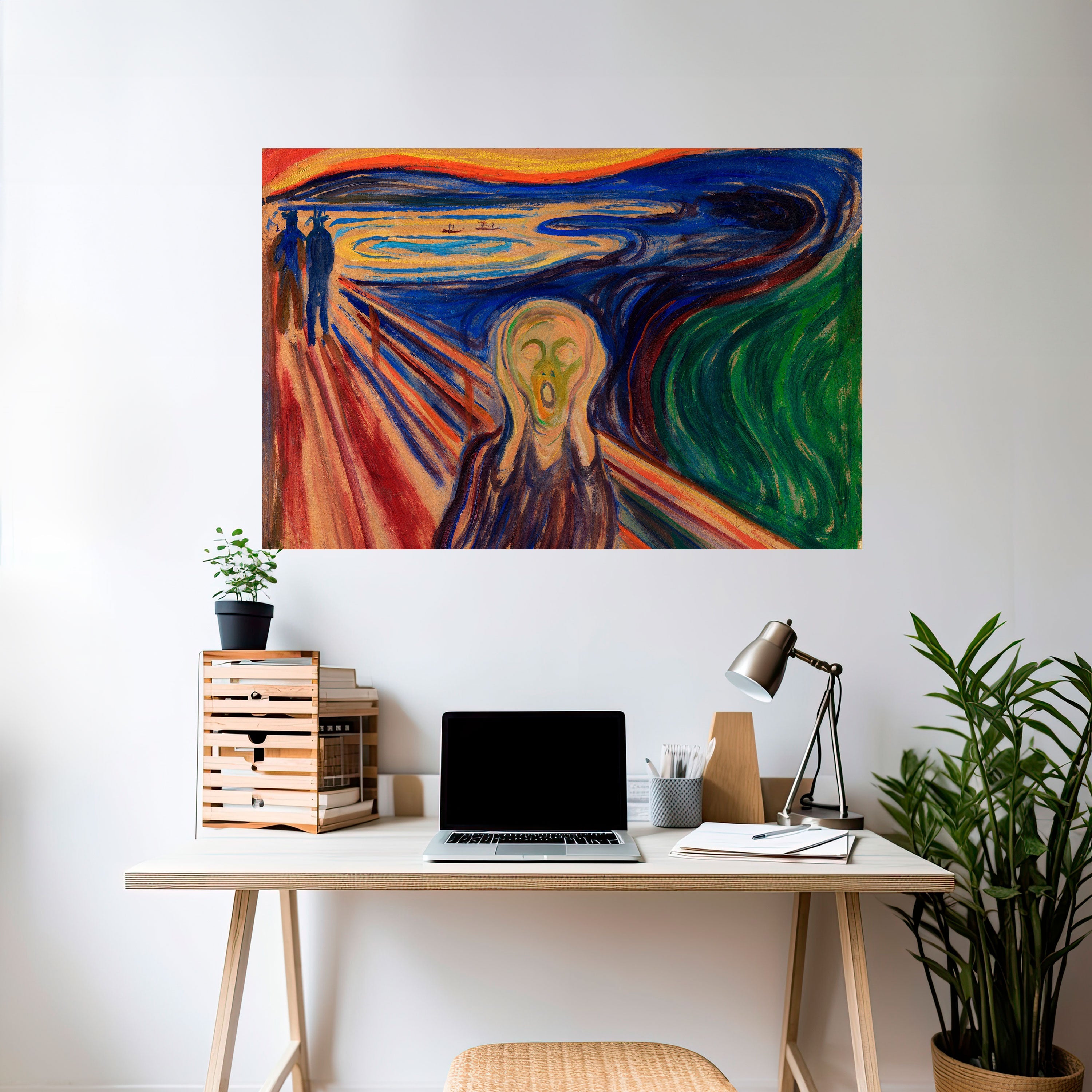 Affiche horizontale autocollante THE SCREAM