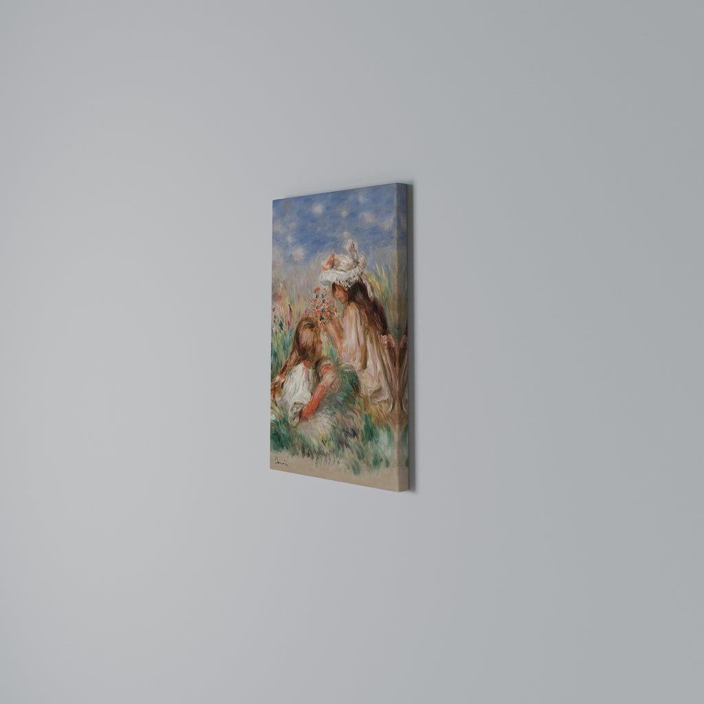 GIRLS IN THE GRASS Vertical Canvas Print