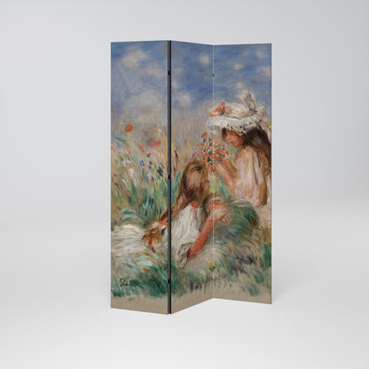 GIRLS IN THE GRASS 3-Panel Room Divider