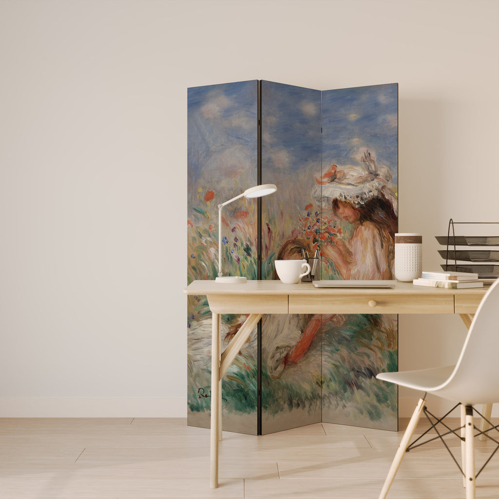 GIRLS IN THE GRASS 3-Panel Room Divider