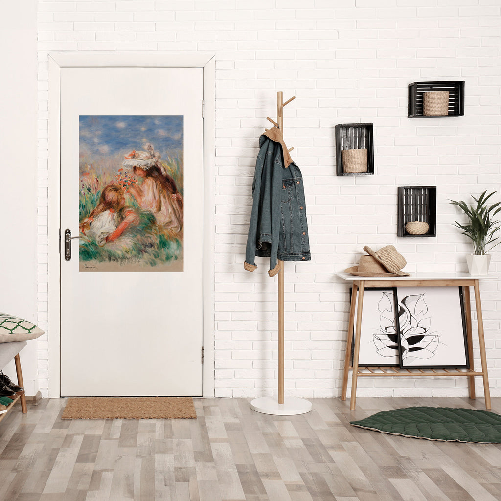 Affiche verticale autocollante « FILLES DANS L'HERBE »