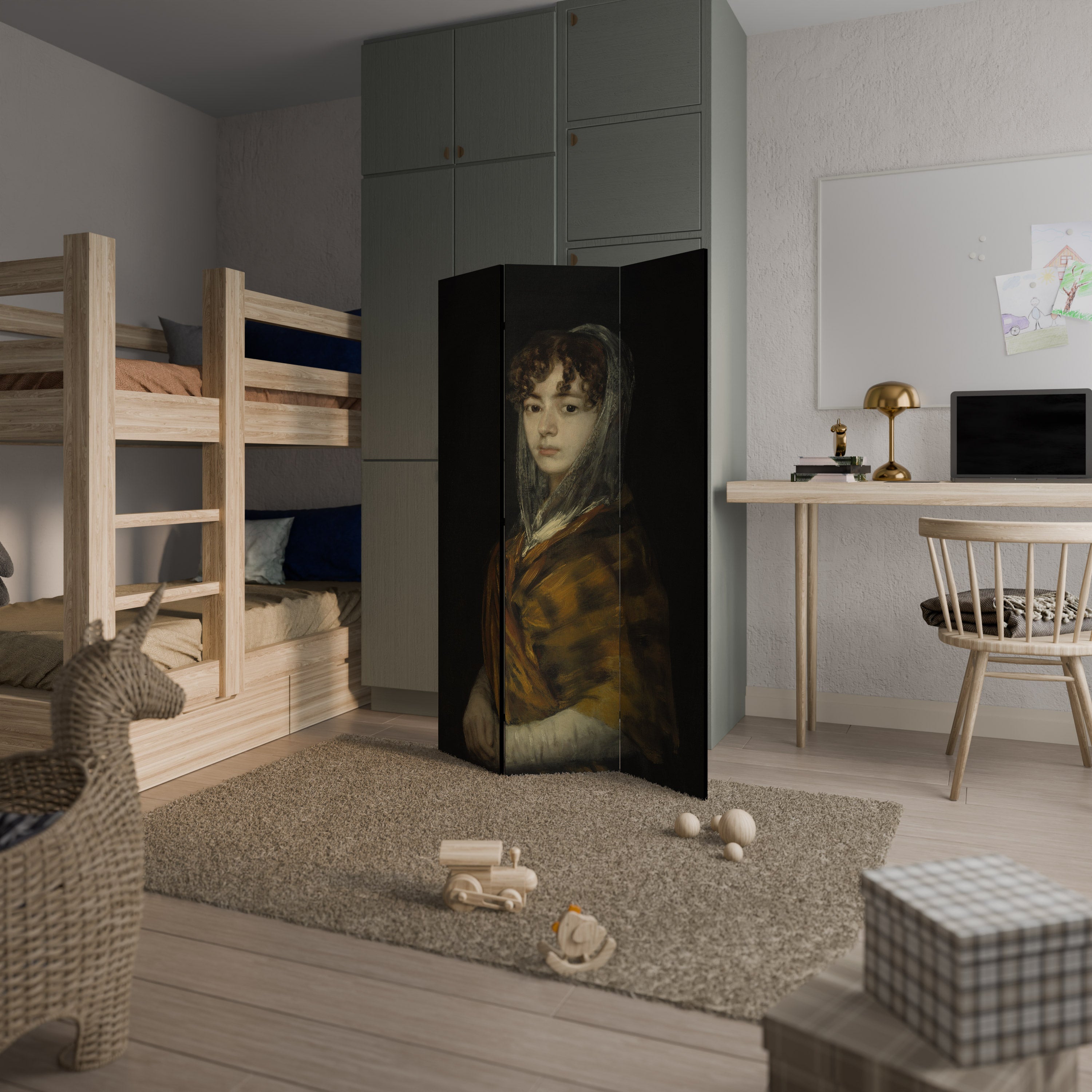 Cloison décorative à 3 panneaux WHISPERS OF HISTORY