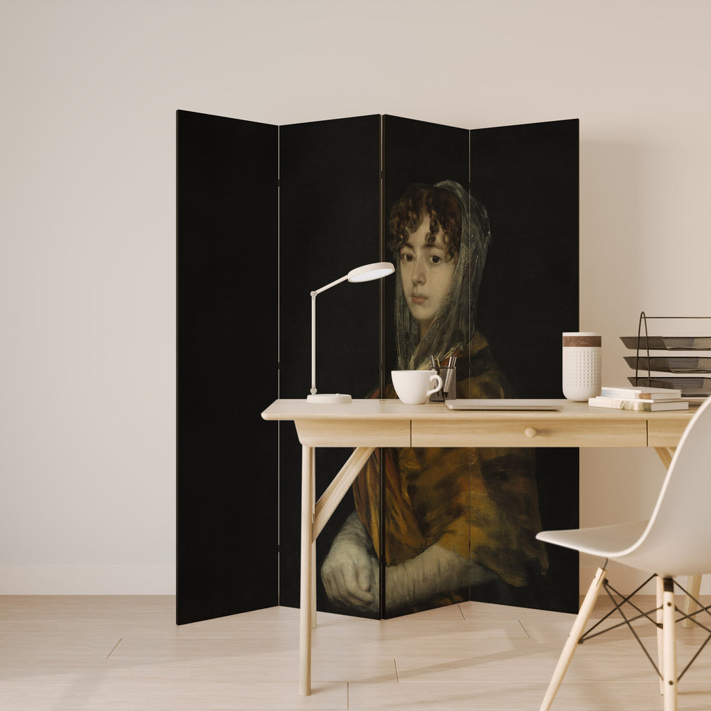 WHISPERS OF HISTORY Decorative 4-Panel Room Divider