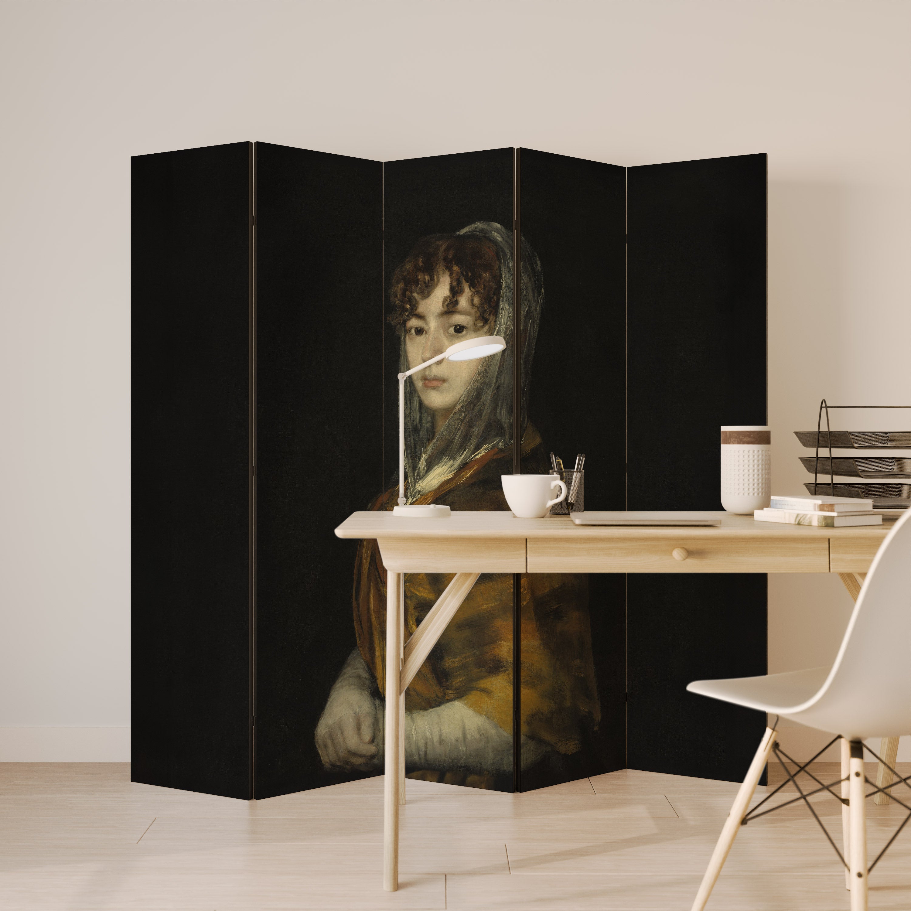 WHISPERS OF HISTORY 5-Panel Room Divider