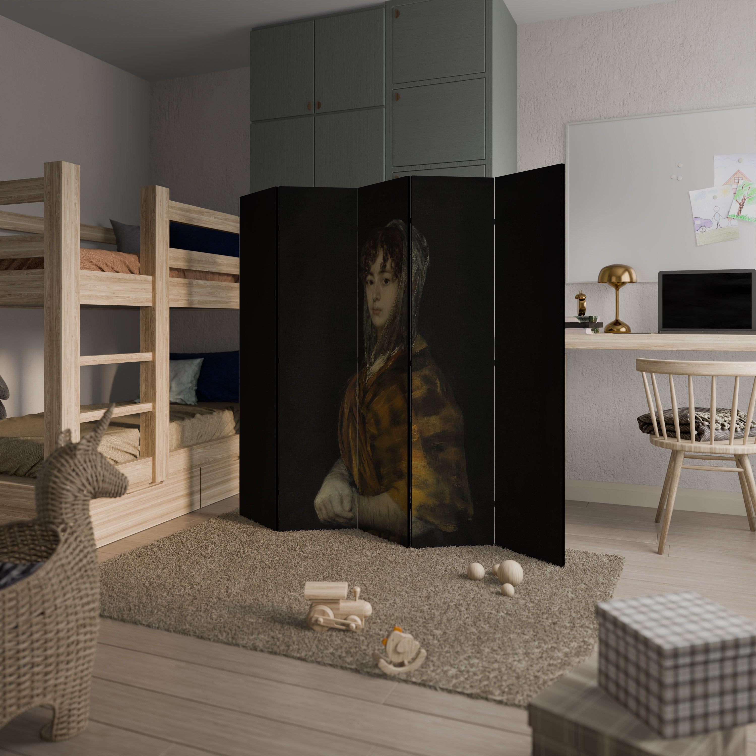 WHISPERS OF HISTORY 5-Panel Room Divider