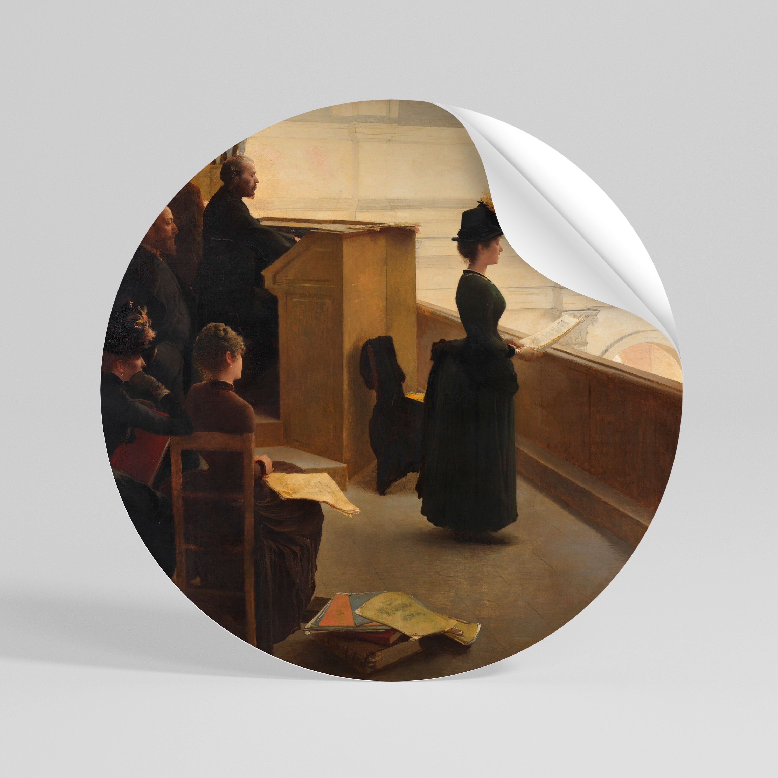 WHISPERS OF PASSION Peel and Stick Round Sticker