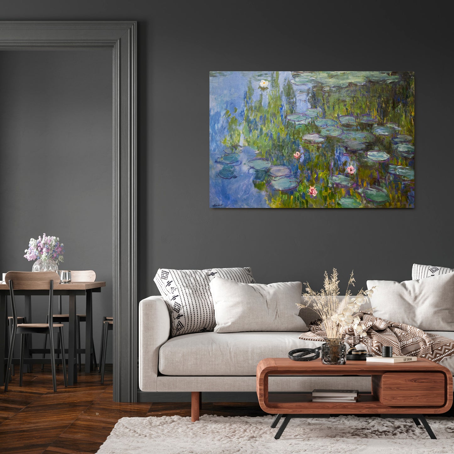 WATER LILIES Horizontal Canvas Print