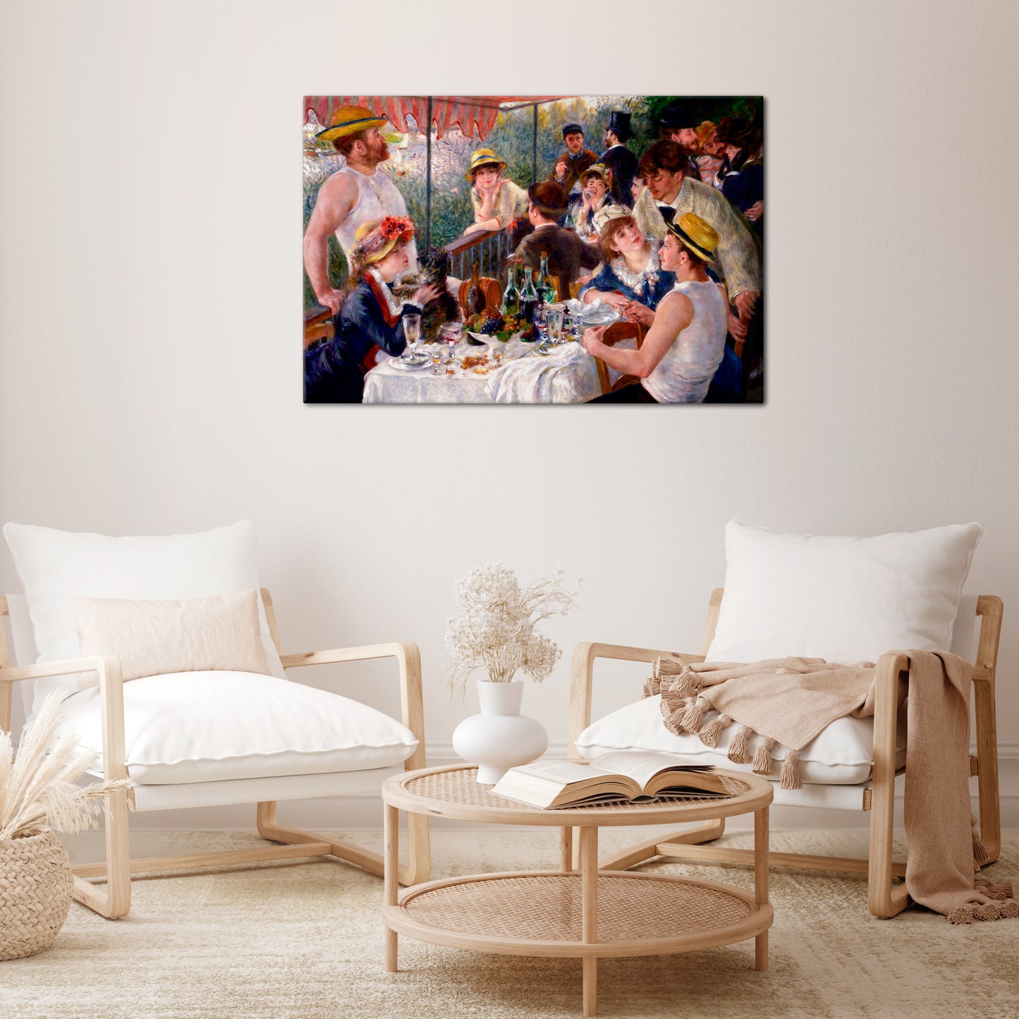 LUNCHEON OF THE BOATING PARTY Horizontal Canvas Print