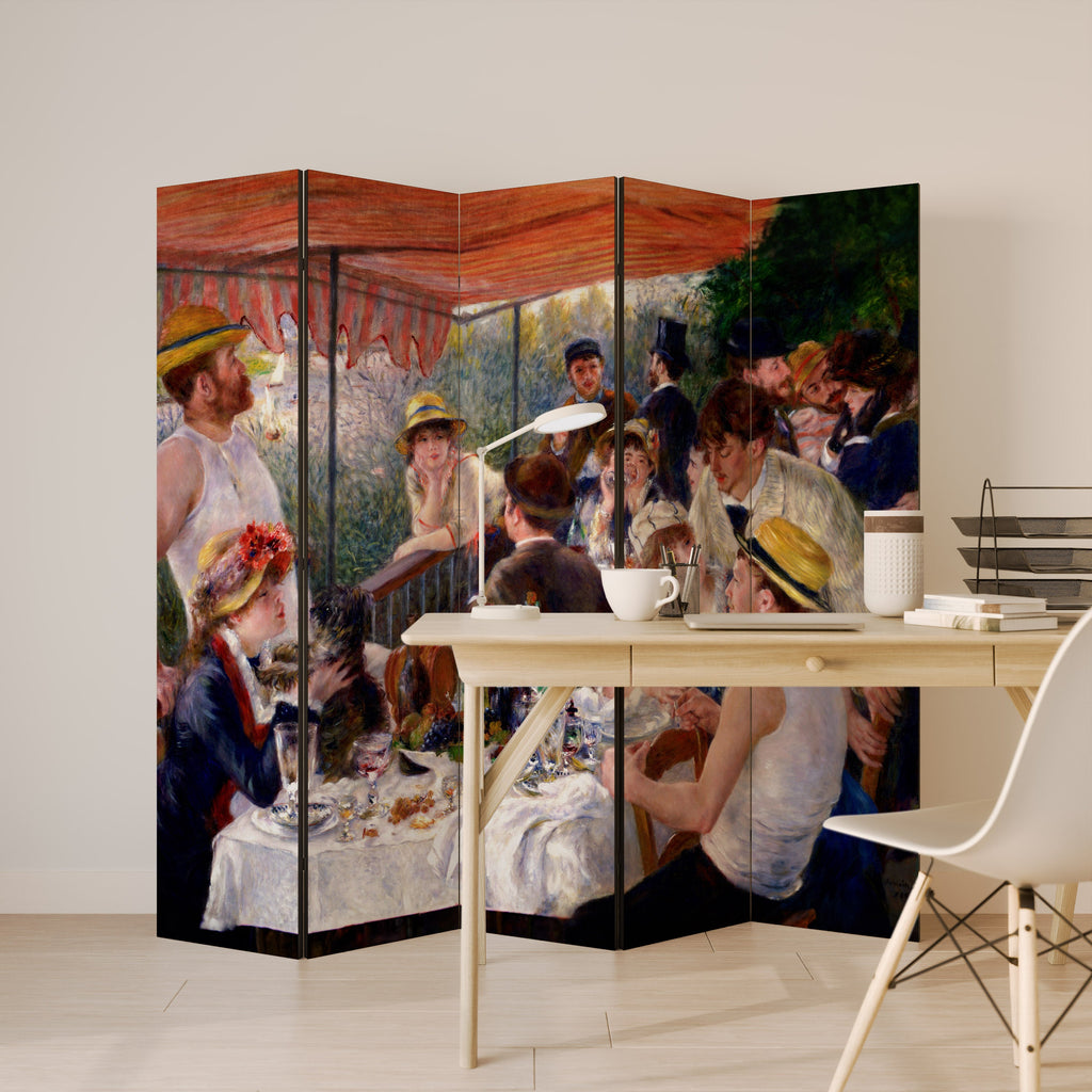 LUNCHEON OF THE BOATING PARTY Decorative 5-Panel Room Divider