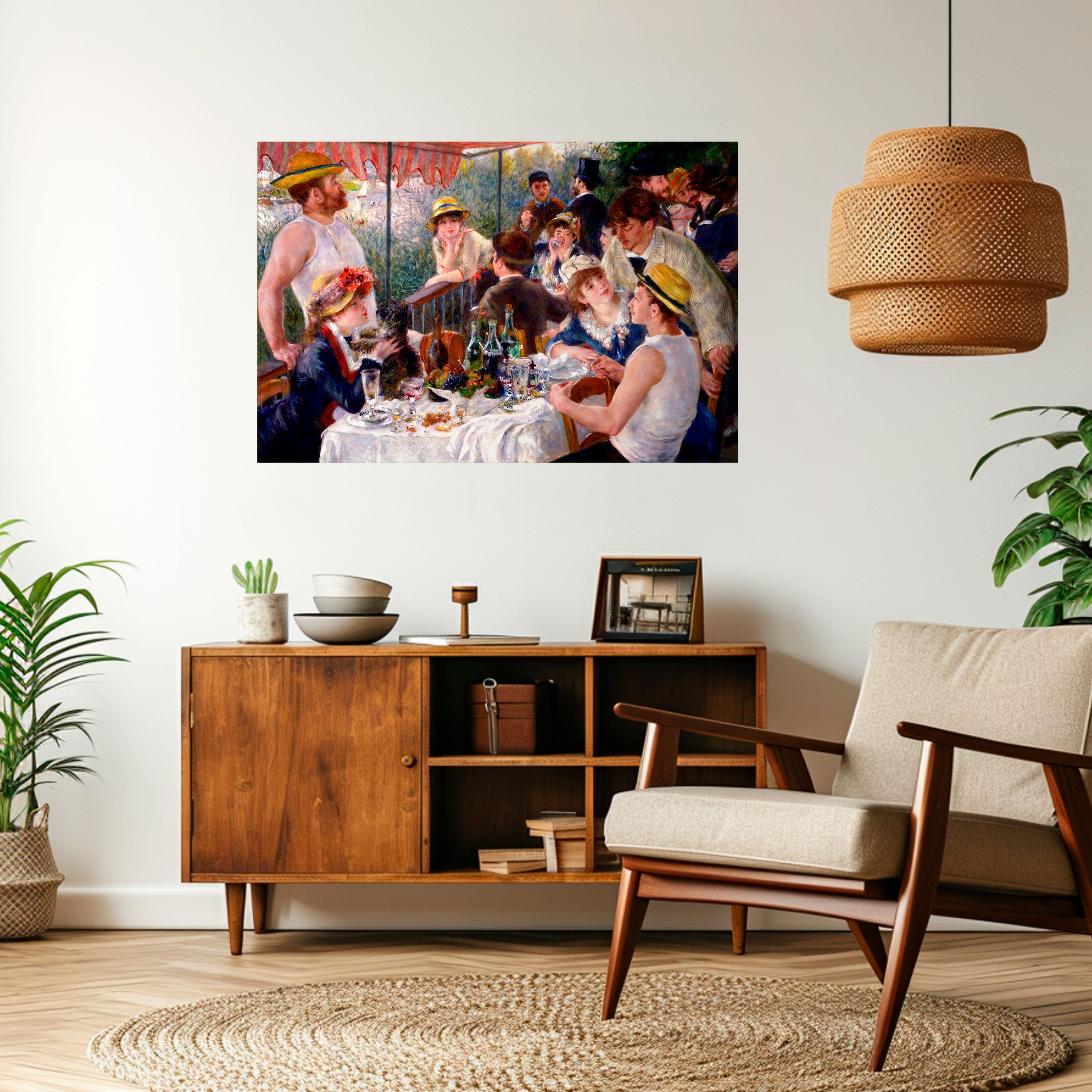 Affiche horizontale autocollante « Déjeuner des plaisanciers »