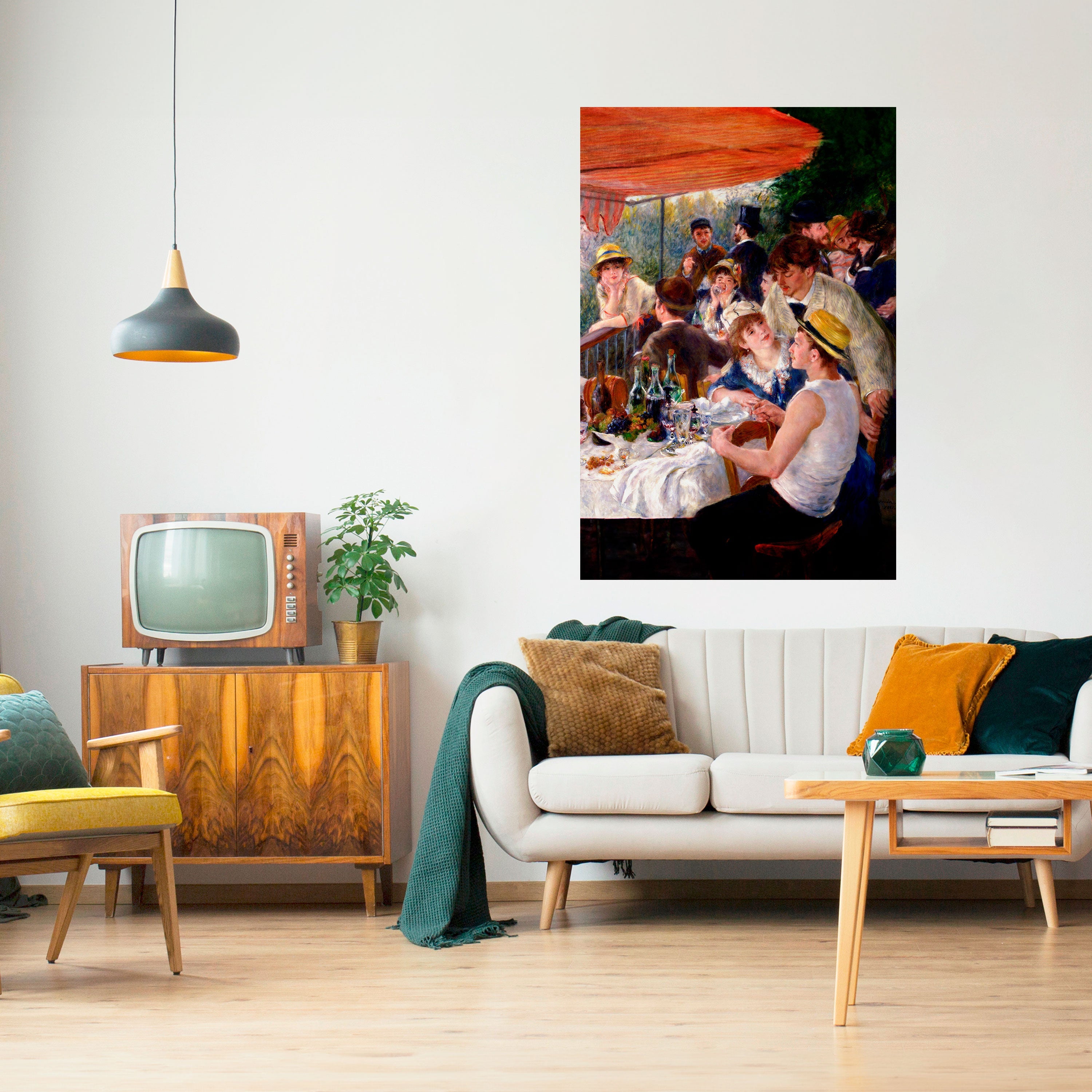 Affiche verticale autocollante « Déjeuner des plaisanciers »