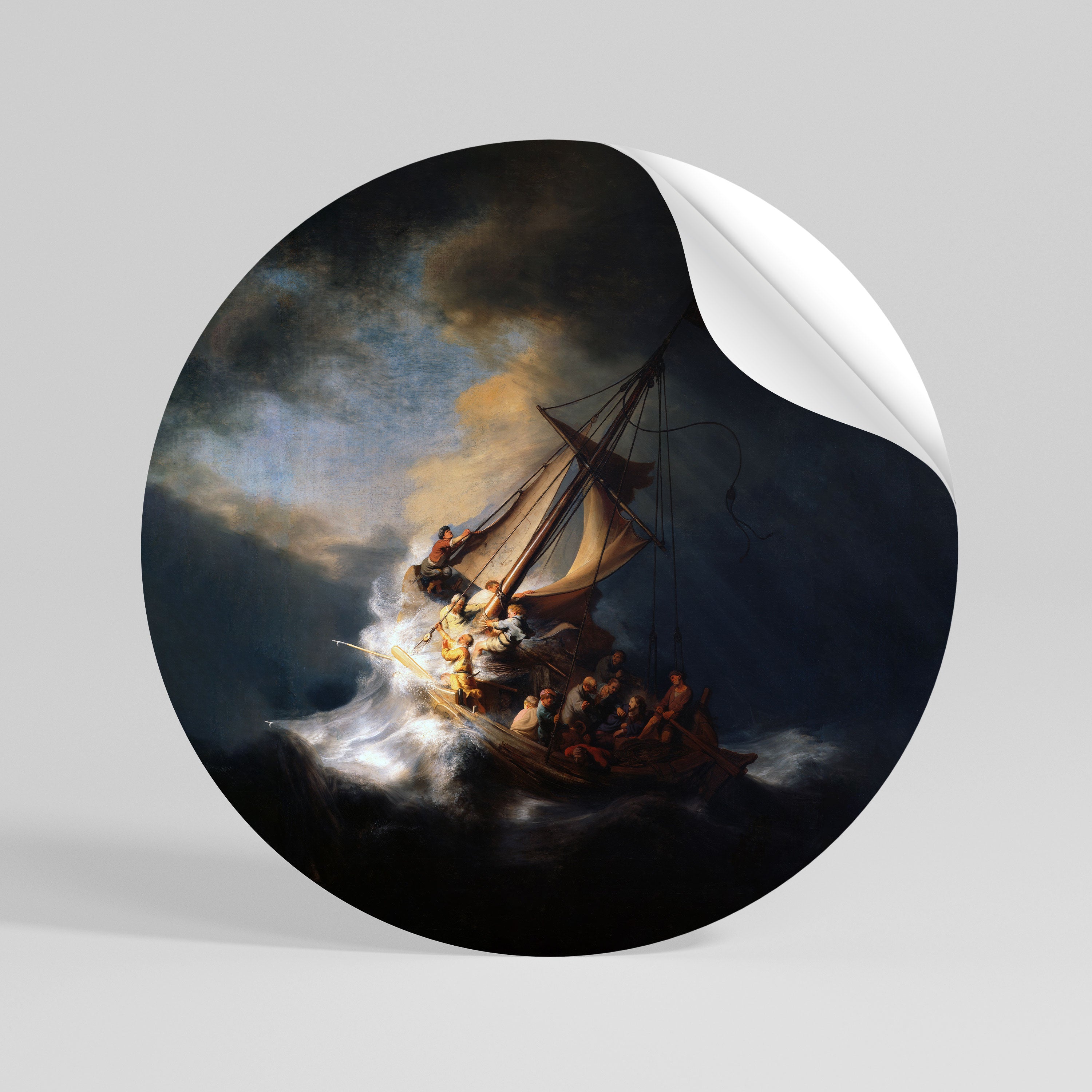 STORM OF HEROES Peel and Stick Round Sticker