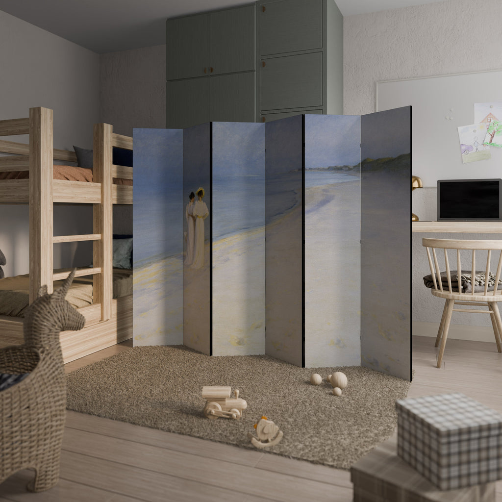 SUMMER EVENING ON SKAGEN'S BEACH Decorative 6-Panel Room Divider
