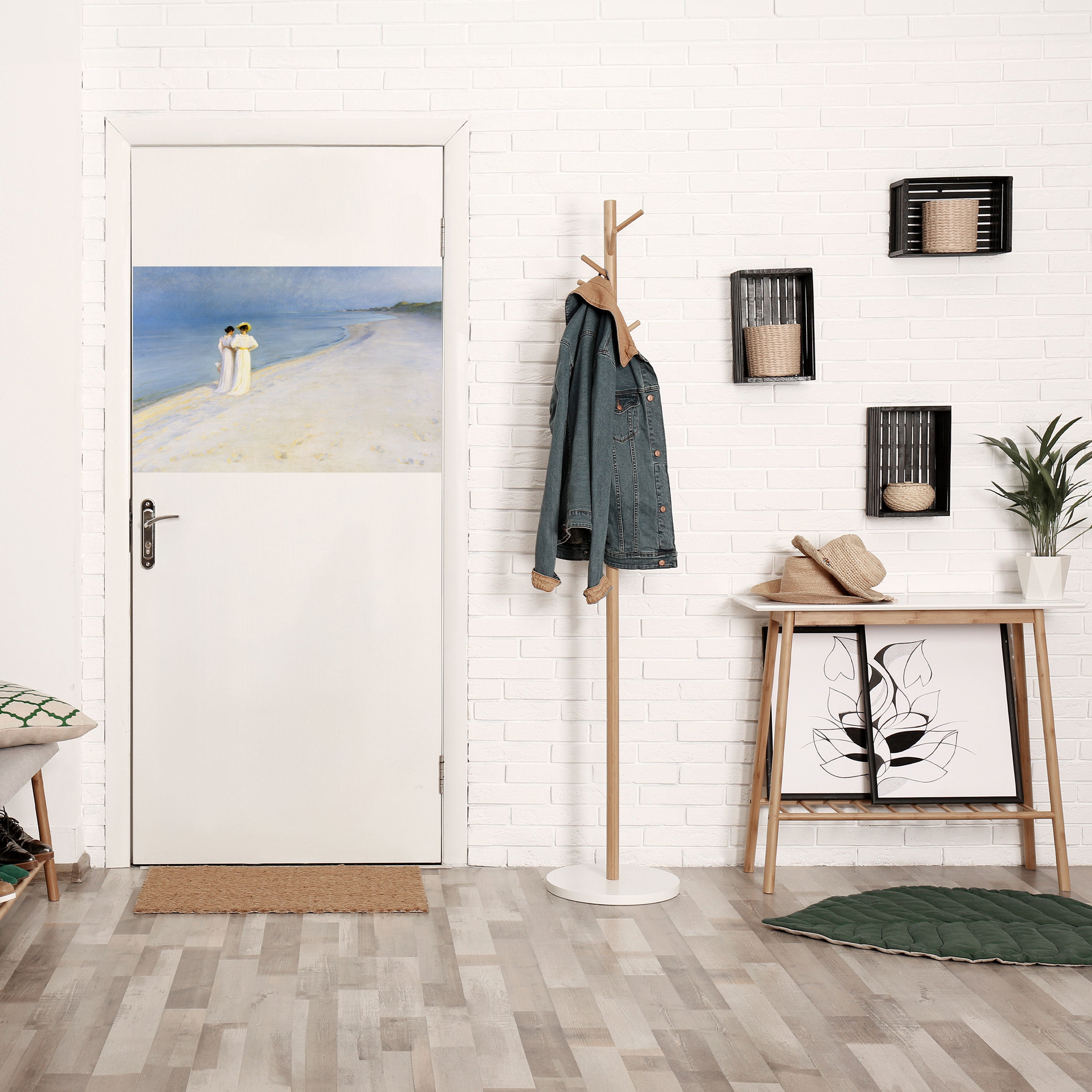 Affiche horizontale autocollante « SOIRÉE D'ÉTÉ SUR LA PLAGE DE SKAGEN »