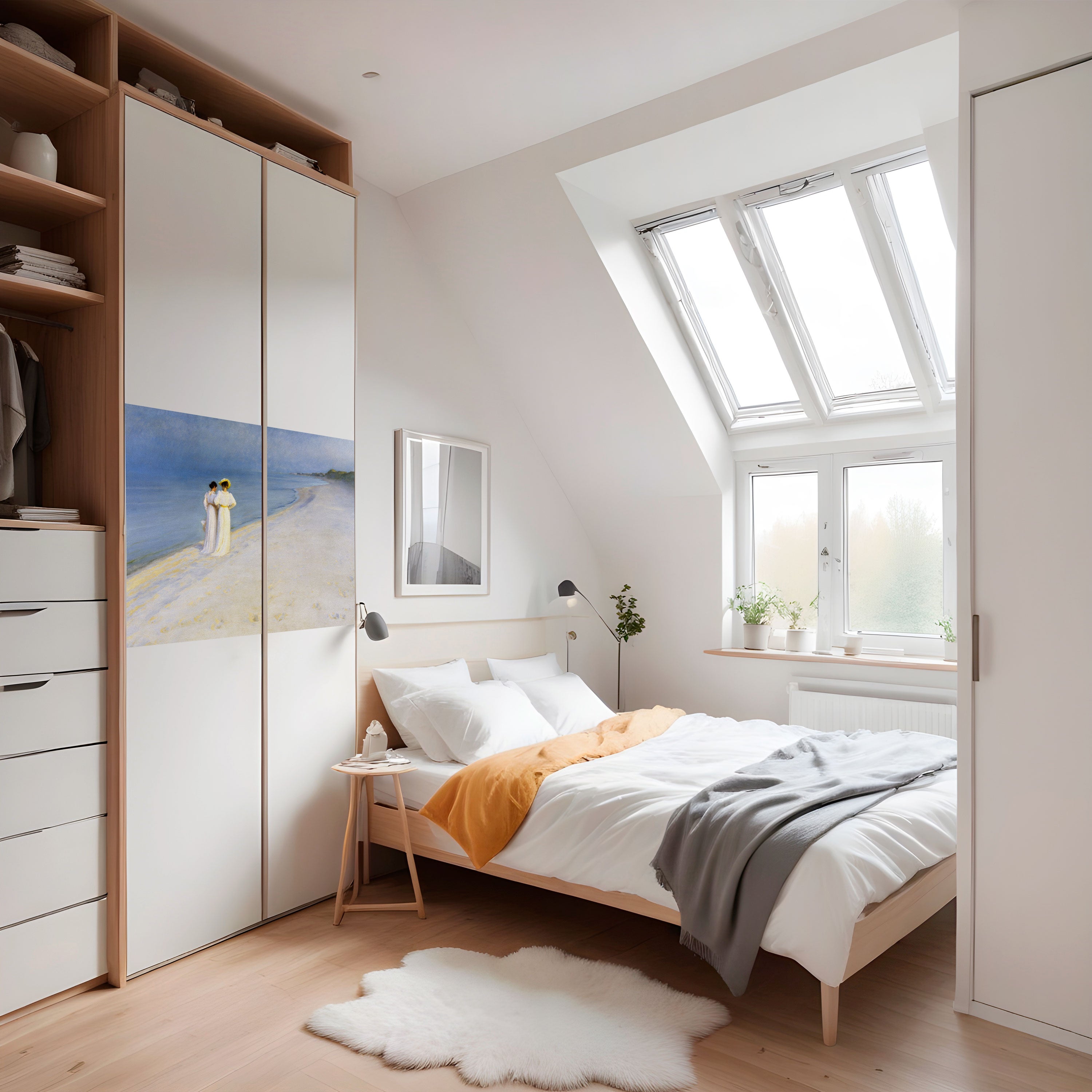 Affiche horizontale autocollante « SOIRÉE D'ÉTÉ SUR LA PLAGE DE SKAGEN »