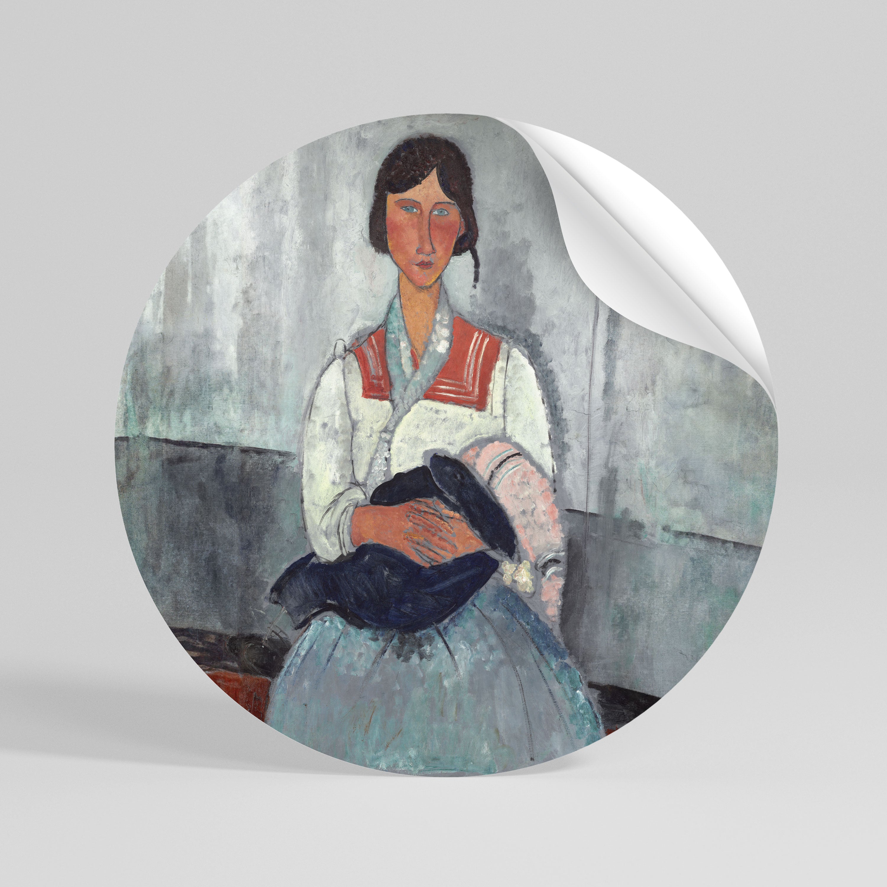 A MOMENT IN TIME Peel and Stick Round Sticker