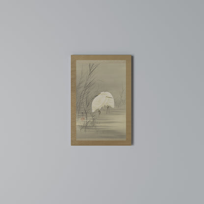 ZILVERREIGERS IN MOERAS Vertical Canvas Print