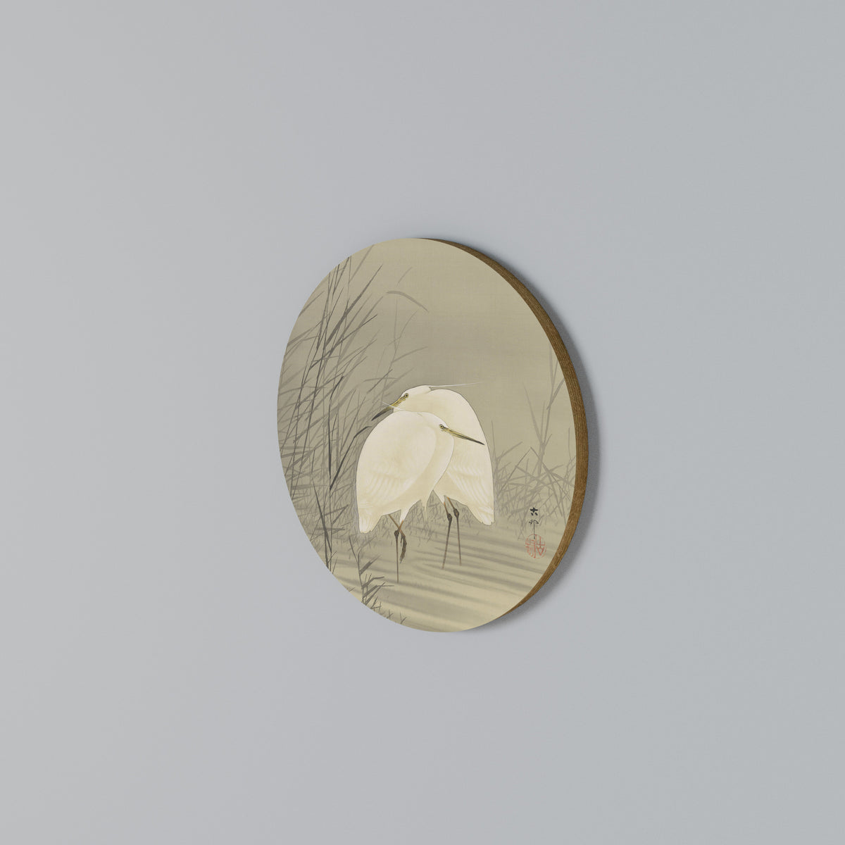 ZILVERREIGERS IN MOERAS Round Wall Art