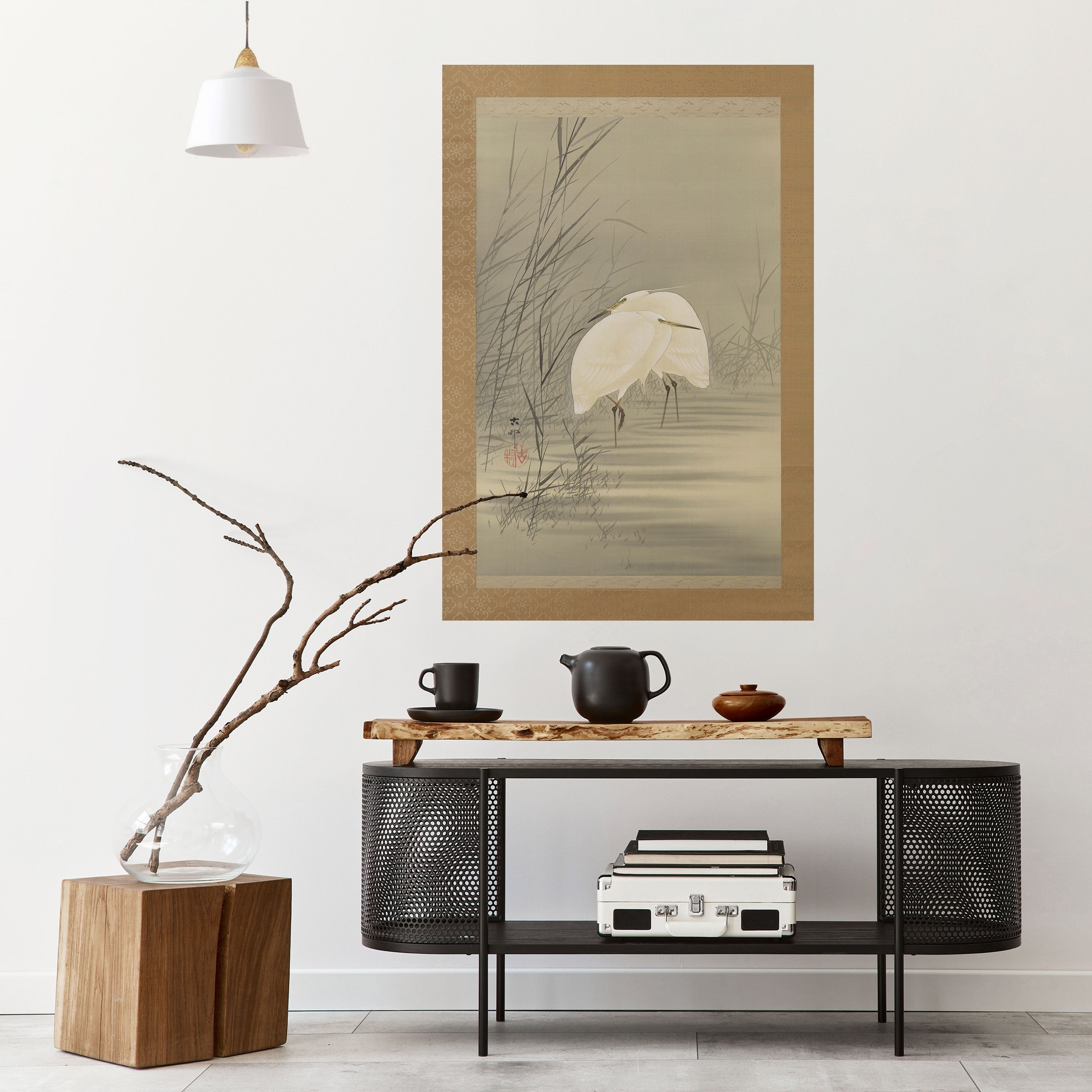 ZILVERREIGERS IN MOERAS Affiche verticale à décoller et à coller