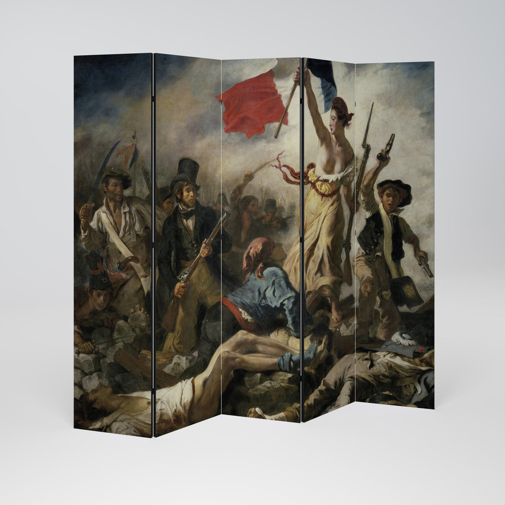 LIBERTY LEADING THE PEOPLE Decorative 5-Panel Room Divider