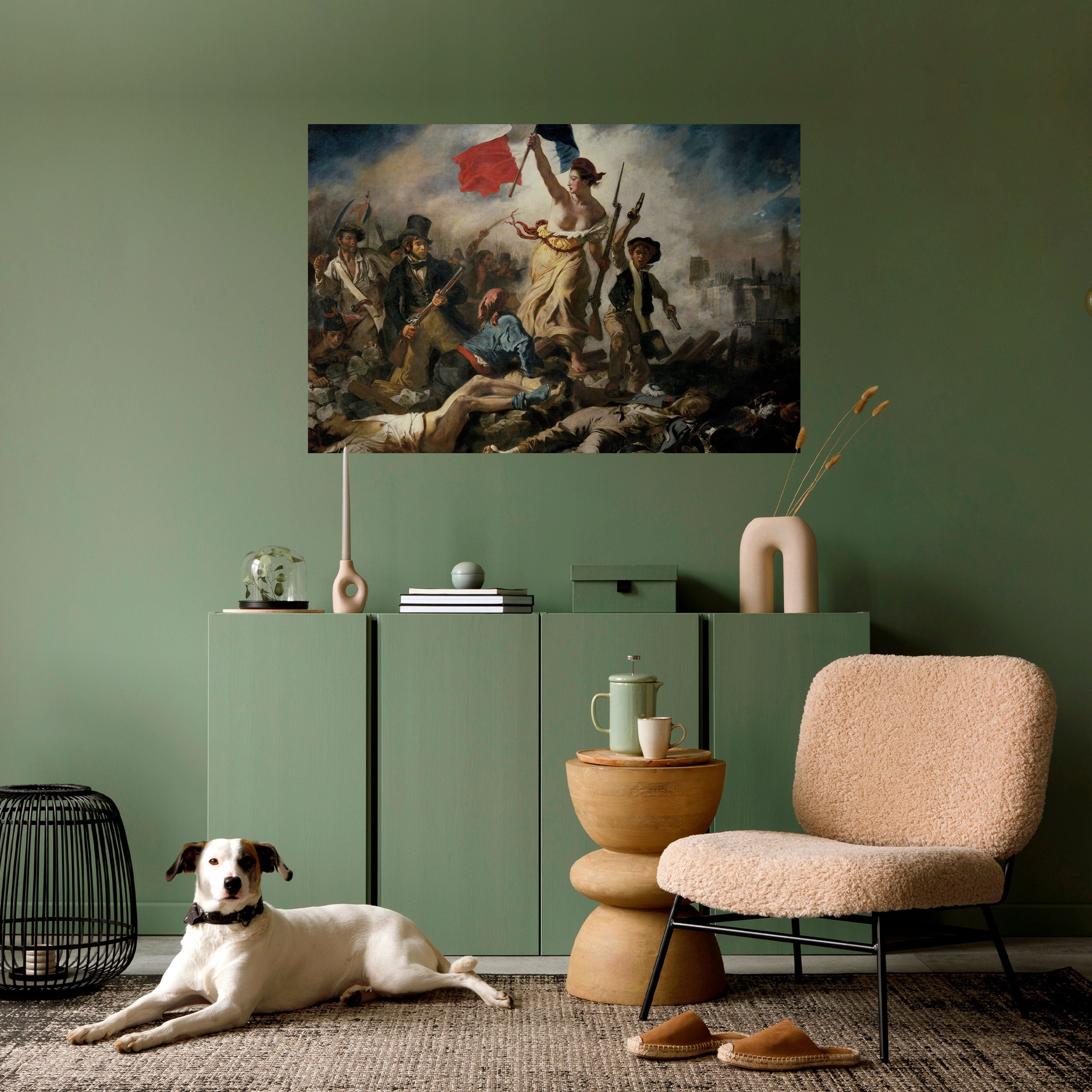 Affiche horizontale autocollante « La Liberté guide le peuple »