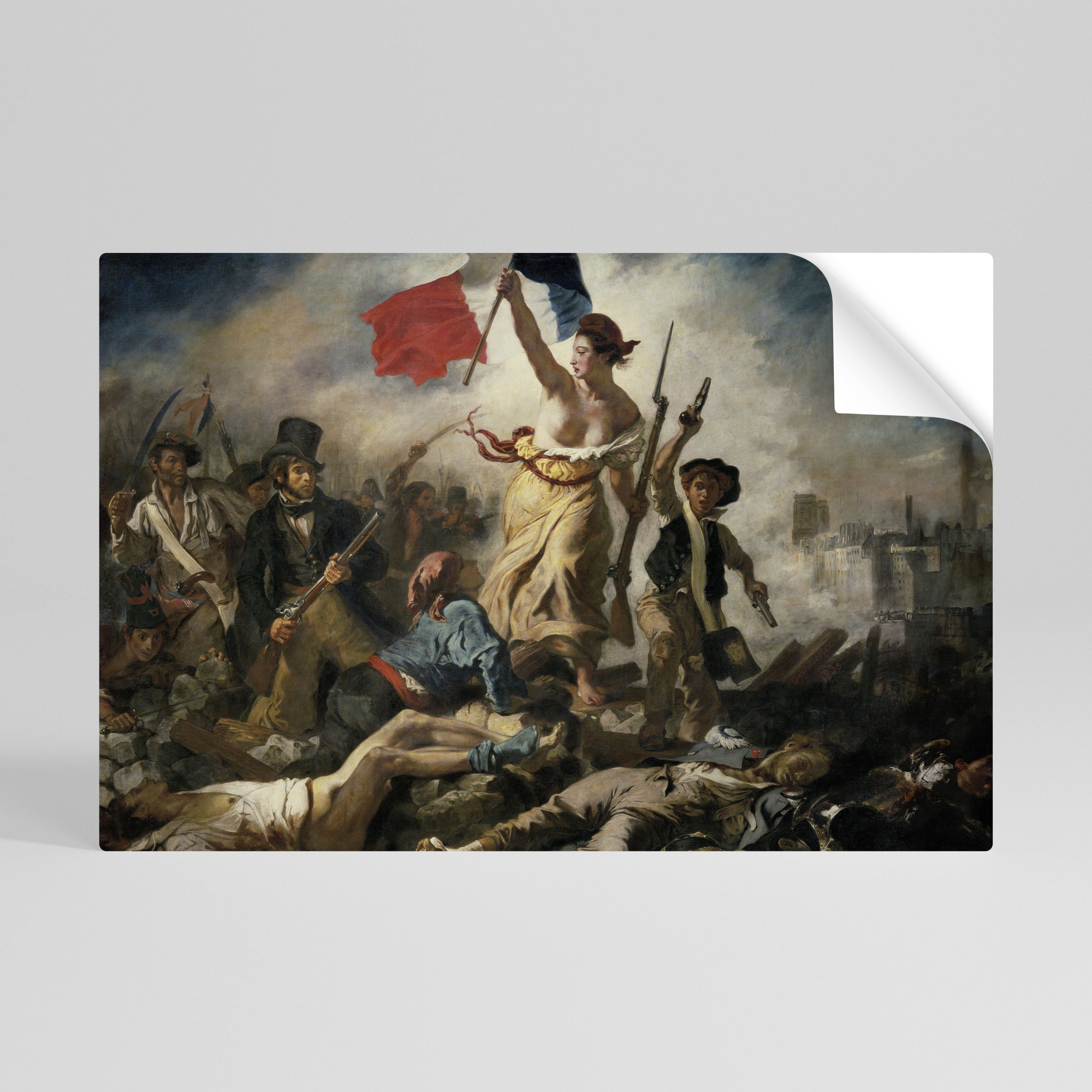 Affiche horizontale autocollante « La Liberté guide le peuple »