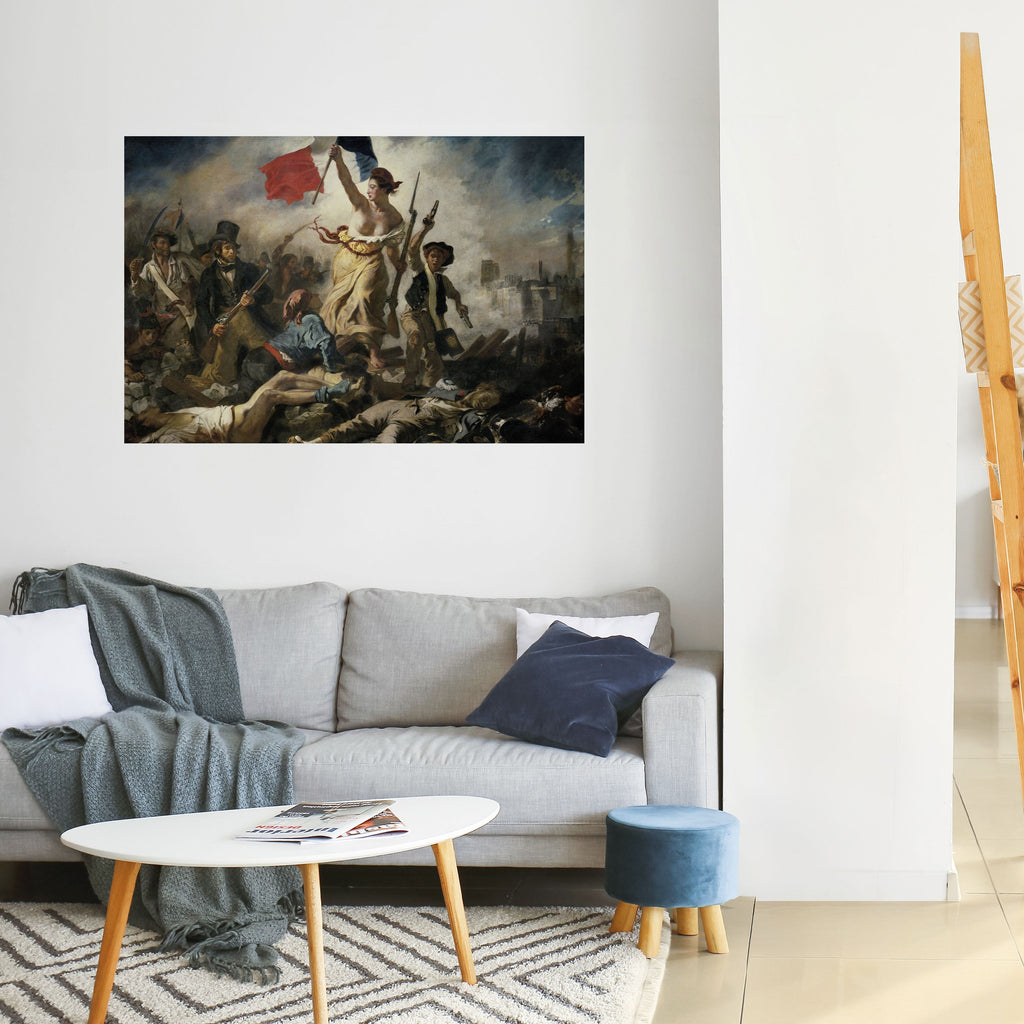 Affiche horizontale autocollante « La Liberté guide le peuple »