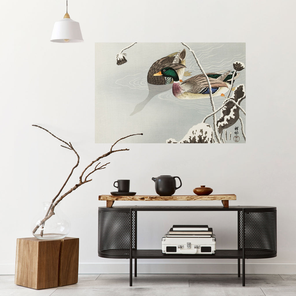 Affiche horizontale autocollante « DANCE OF DUCKS »